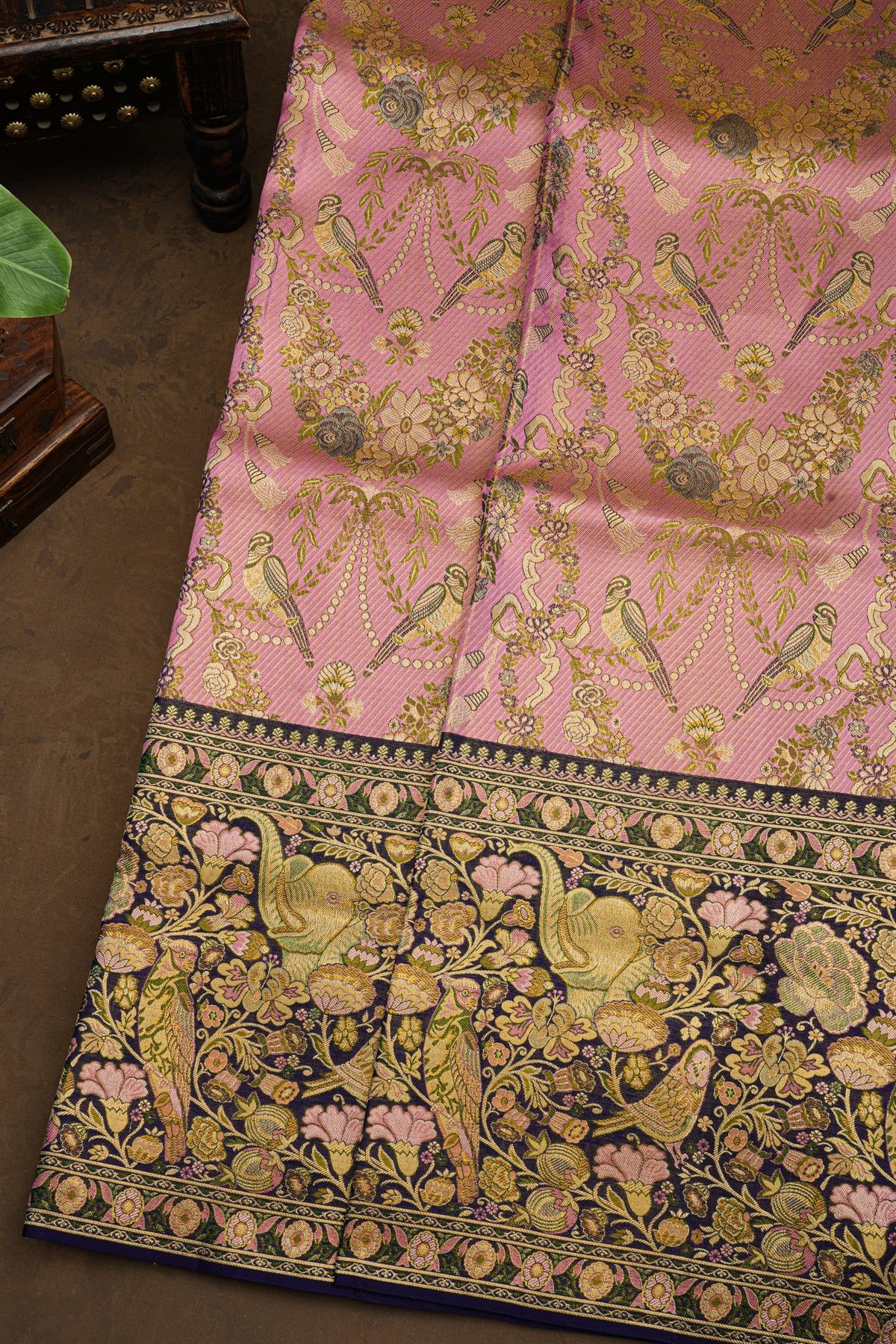 Kancheepuram Silk Pink Saree