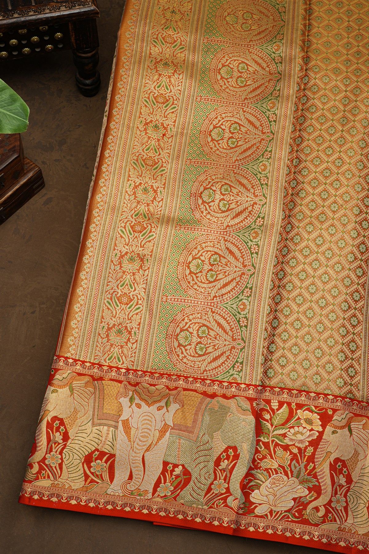 Kancheepuram Silk Dual Colour Saree