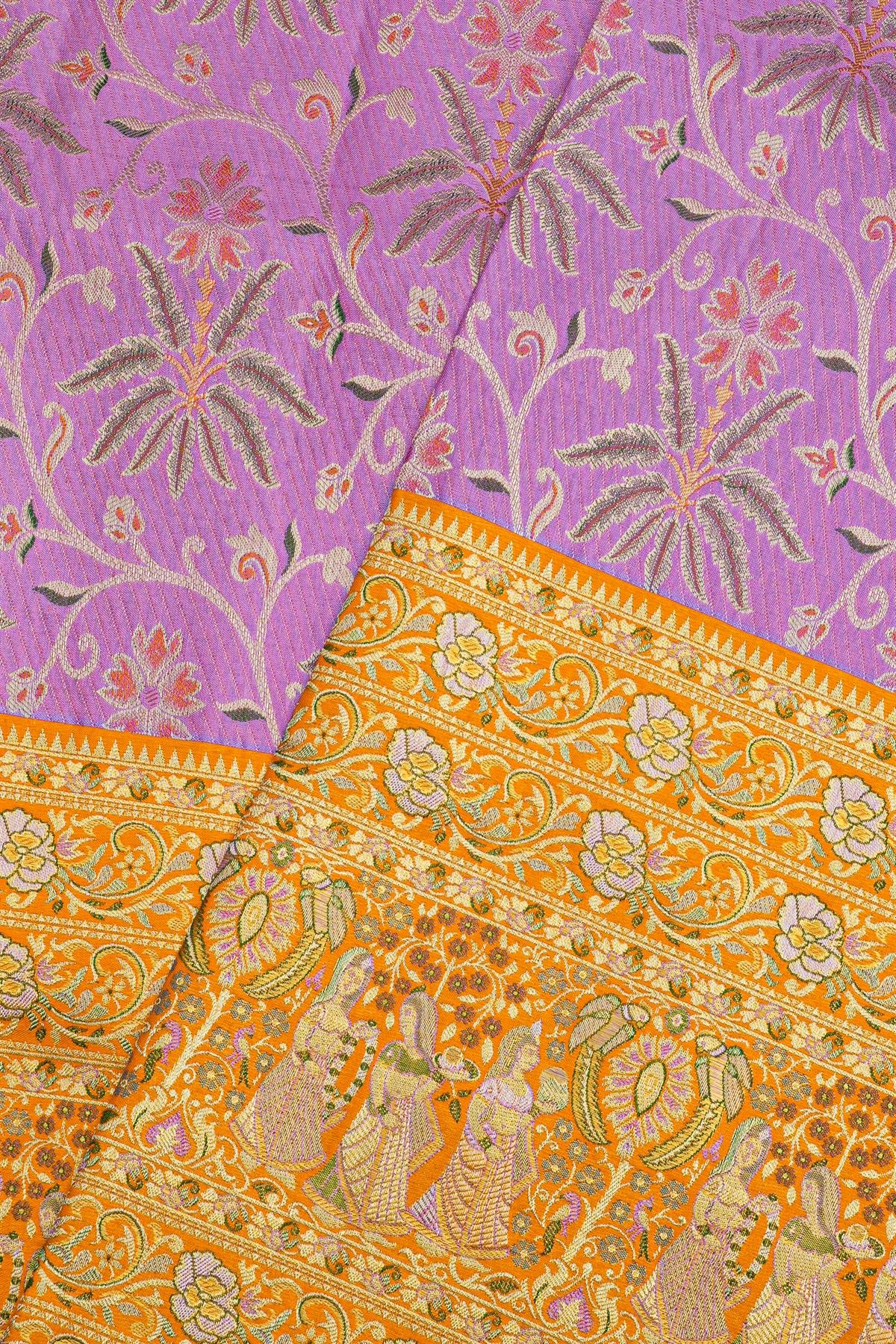 Kancheepuram Silk Lilac Saree