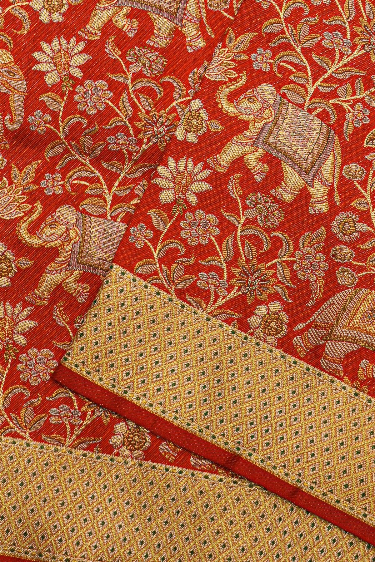 Kancheepuram Silk Red Saree
