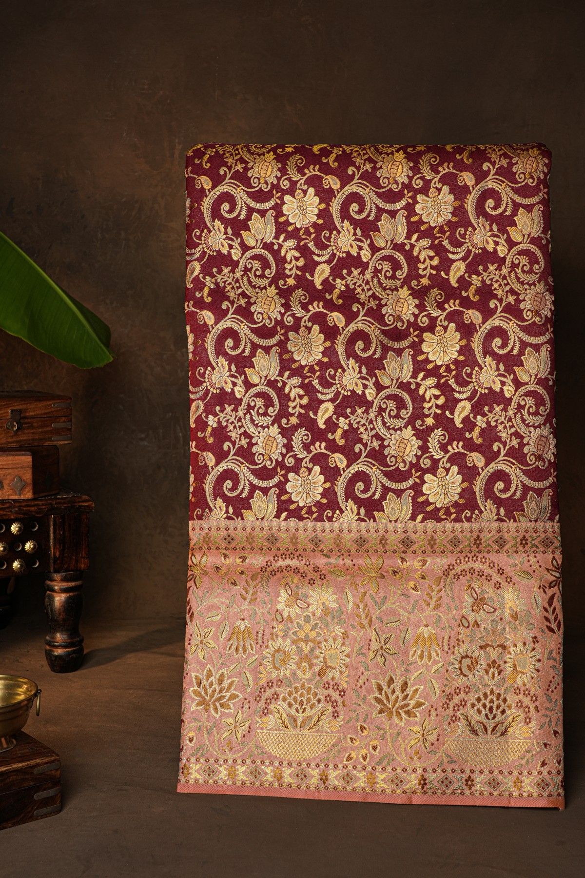 Kancheepuram Silk Maroon Saree