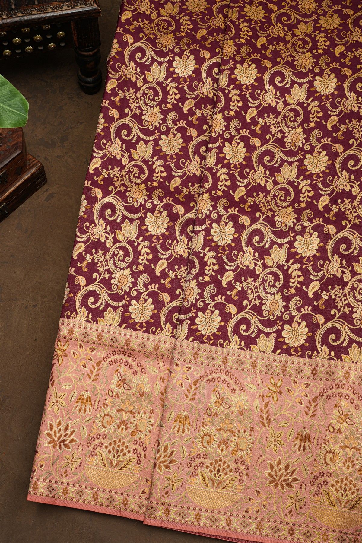Kancheepuram Silk Maroon Saree