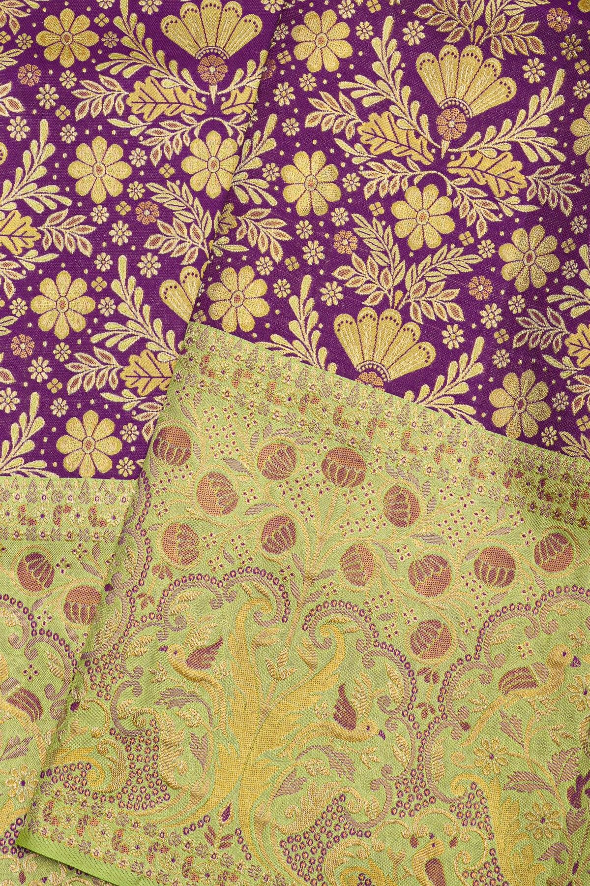 Kancheepuram Silk Purple Saree