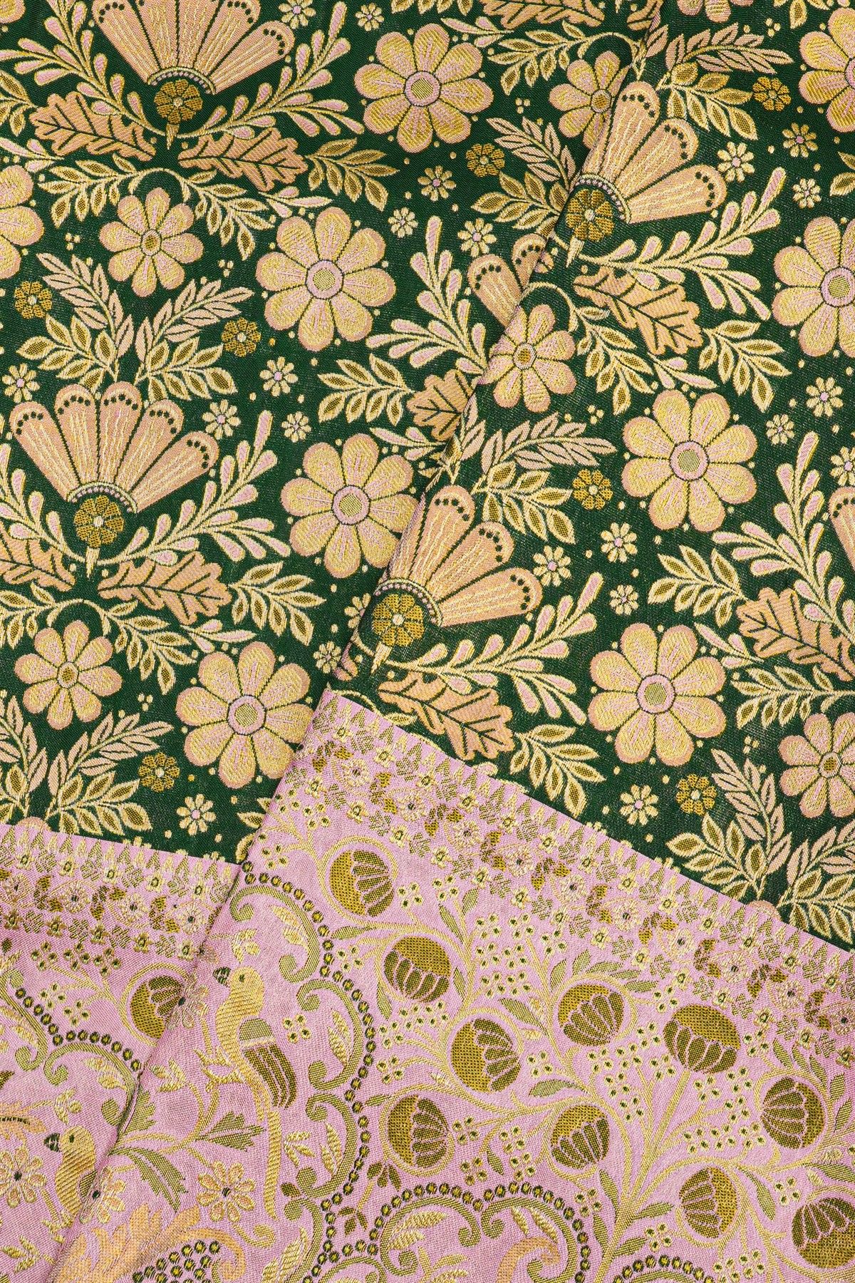 Kancheepuram Silk Bottle Green Saree
