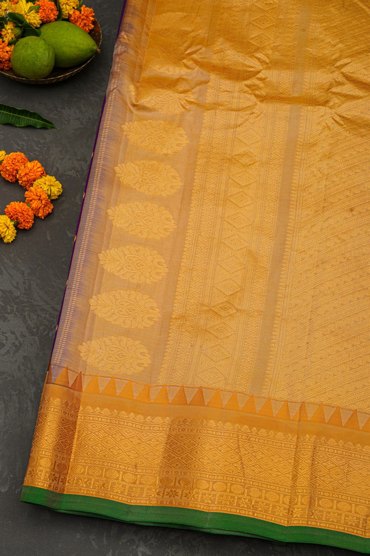 Gadwal Silk Royal Blue Saree