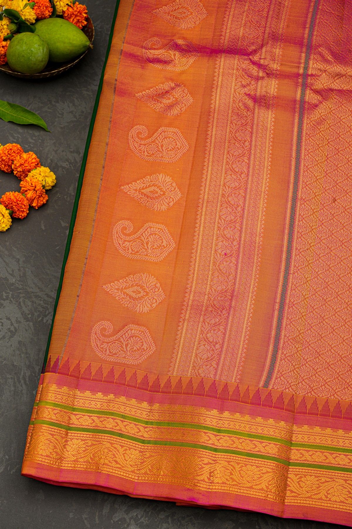 Gadwal Silk Green Saree