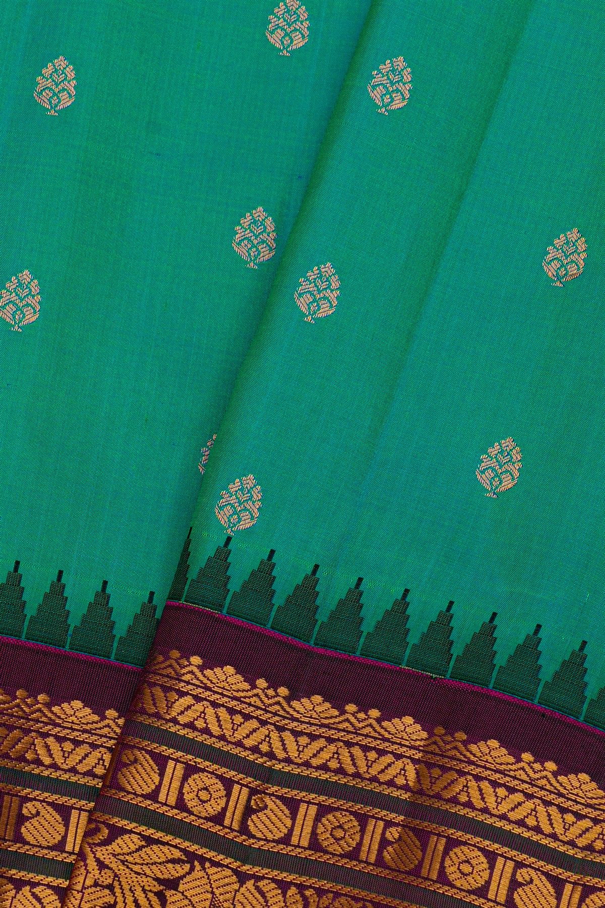 Gadwal Silk Sea Green Saree