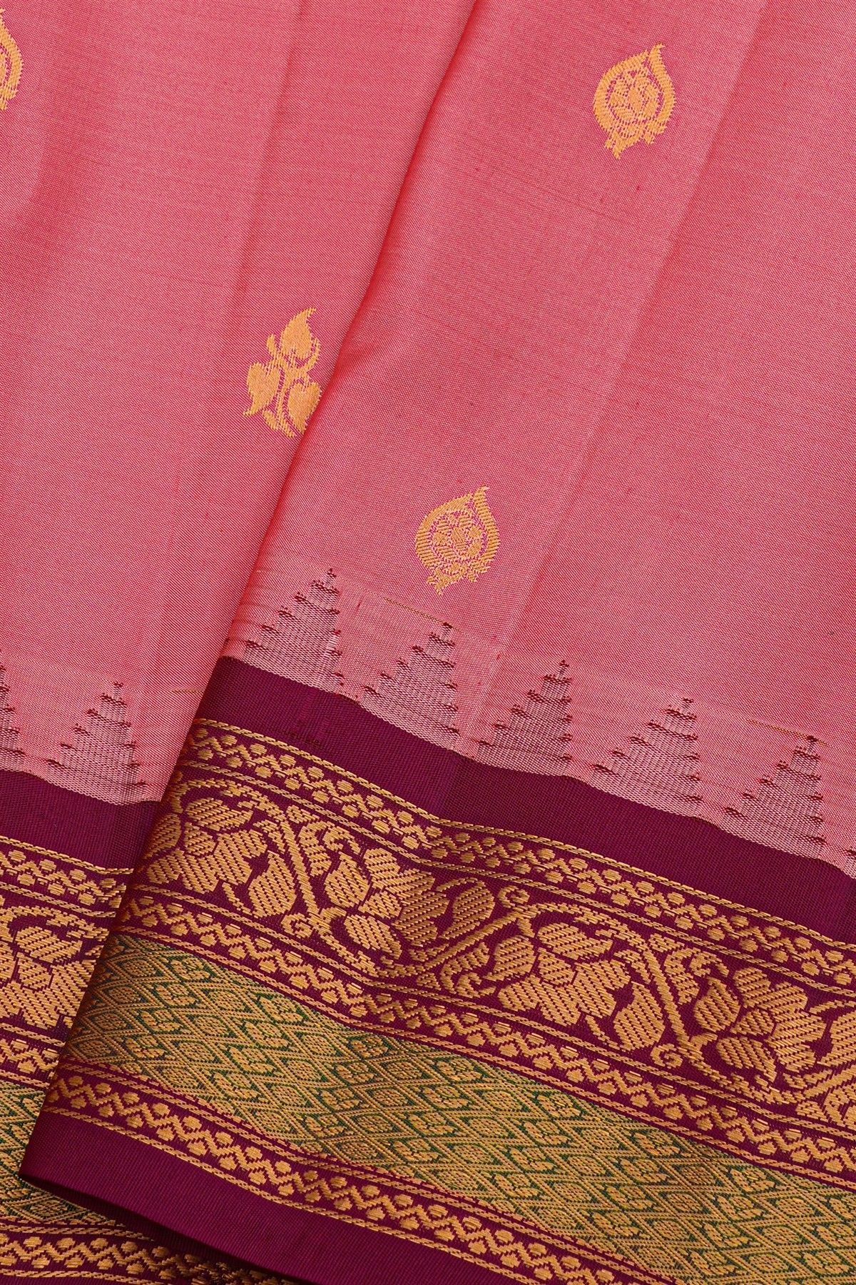 Gadwal Silk Pink Saree