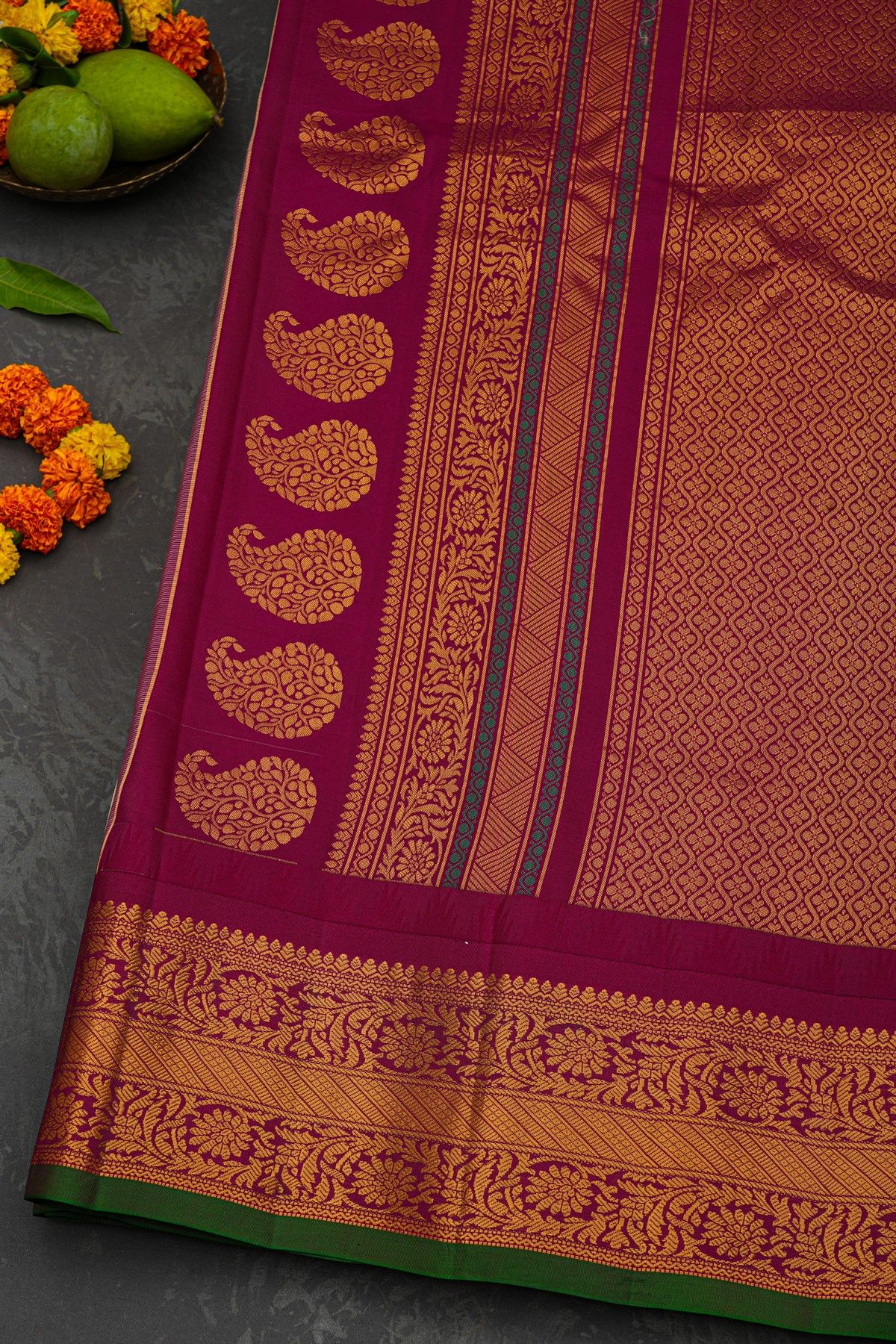 Gadwal Silk Off White Saree