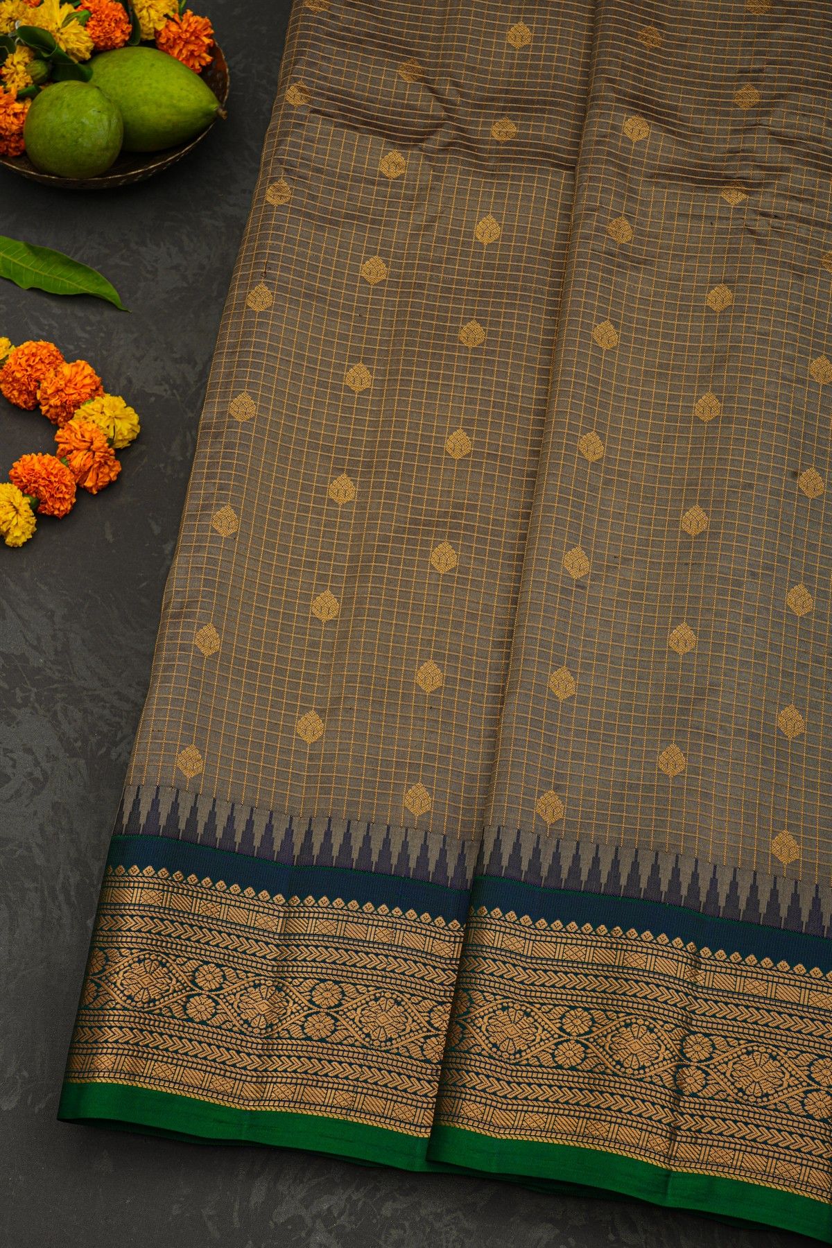 Gadwal Silk Multi Colour Saree