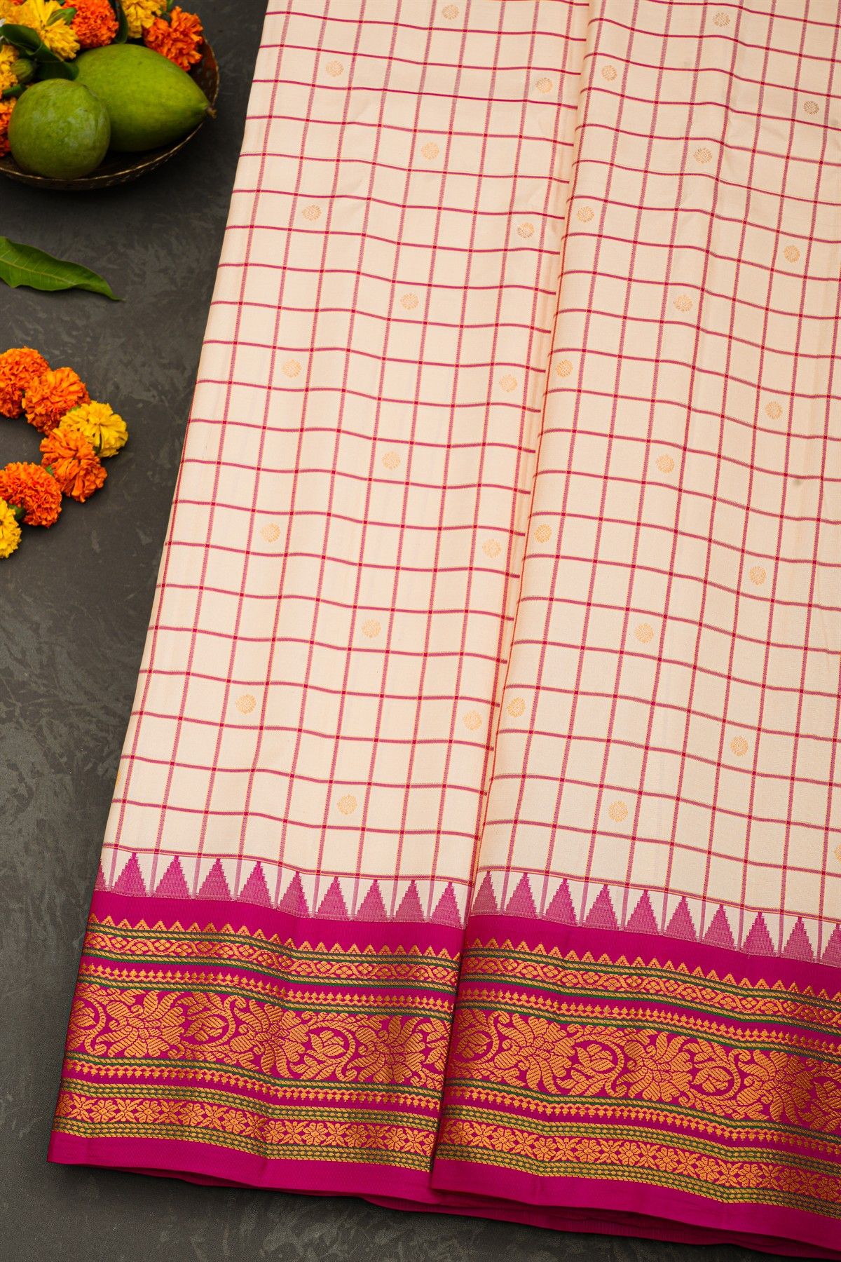 Gadwal Silk Light Pink Saree