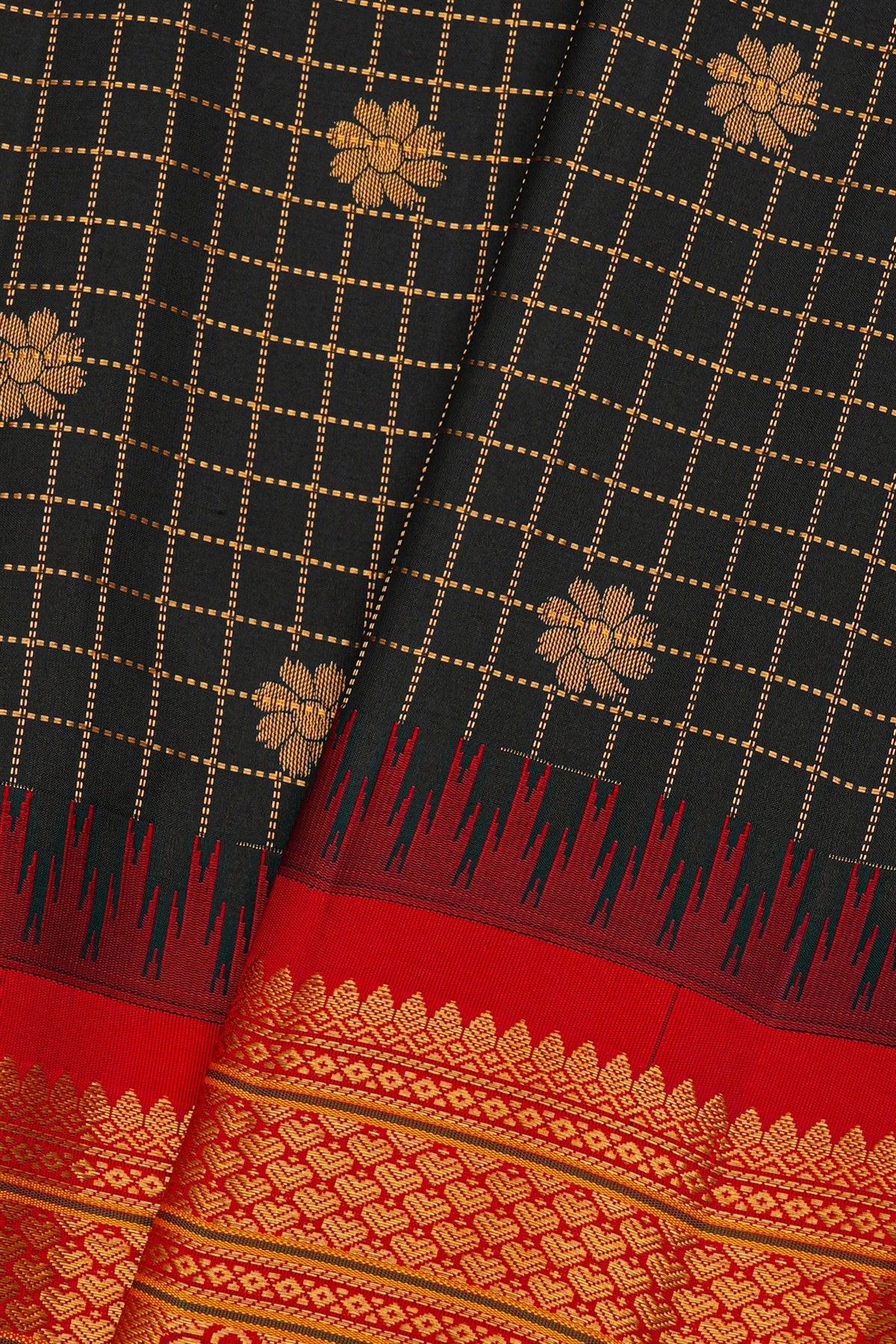 Gadwal Silk Black Saree