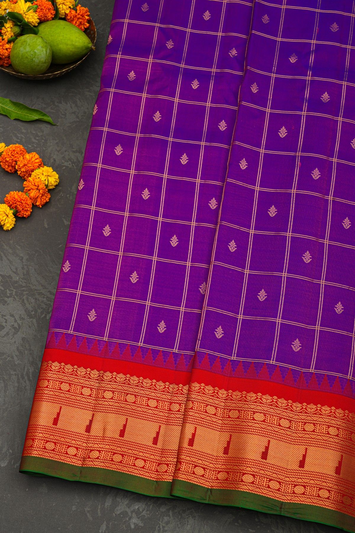 Gadwal Silk Dual Colour Saree