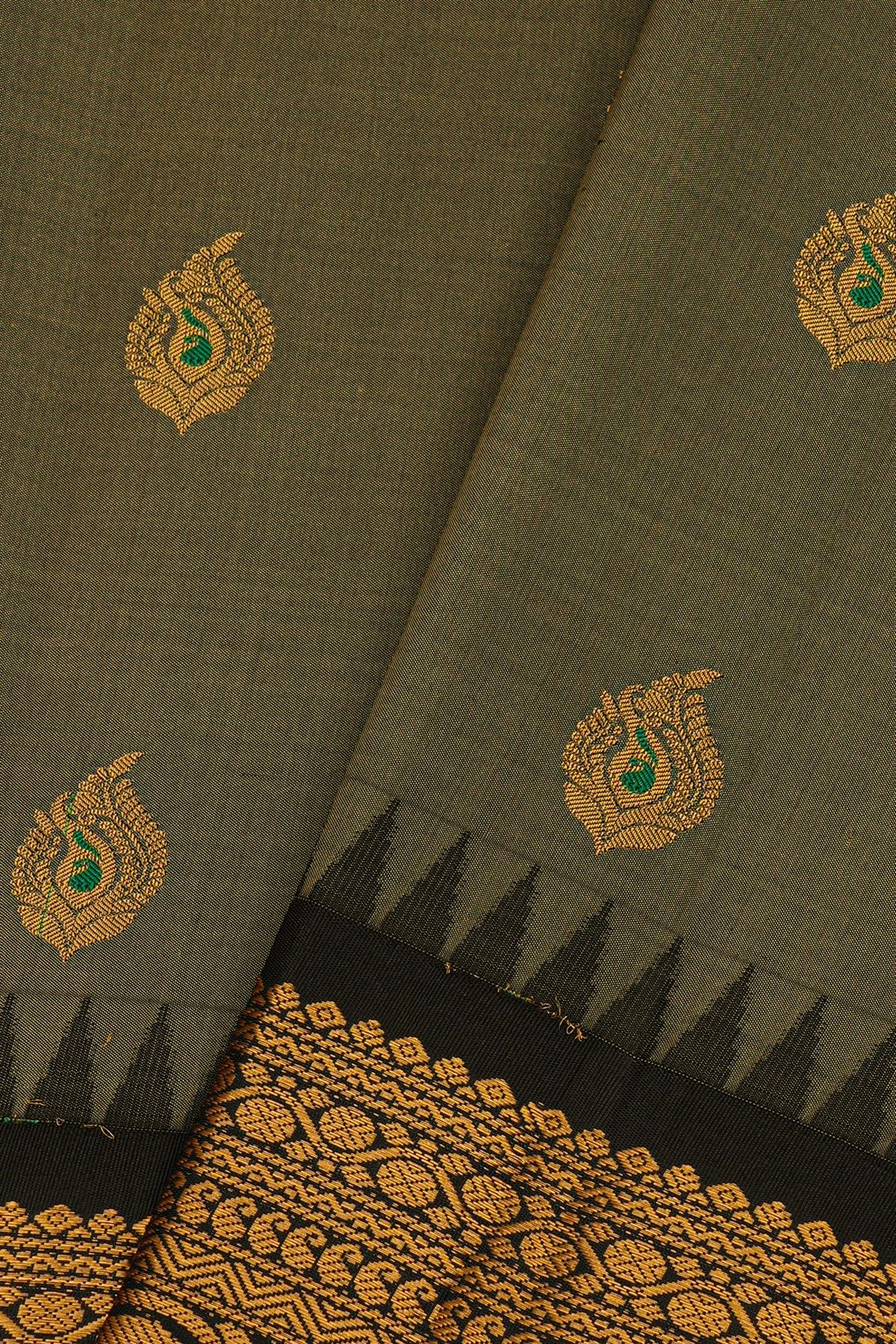 Gadwal Silk Grey Saree