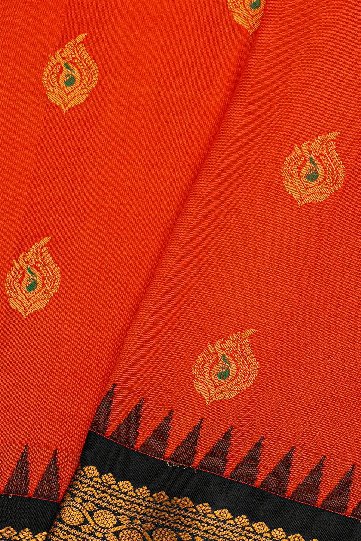 Gadwal Silk Red Saree