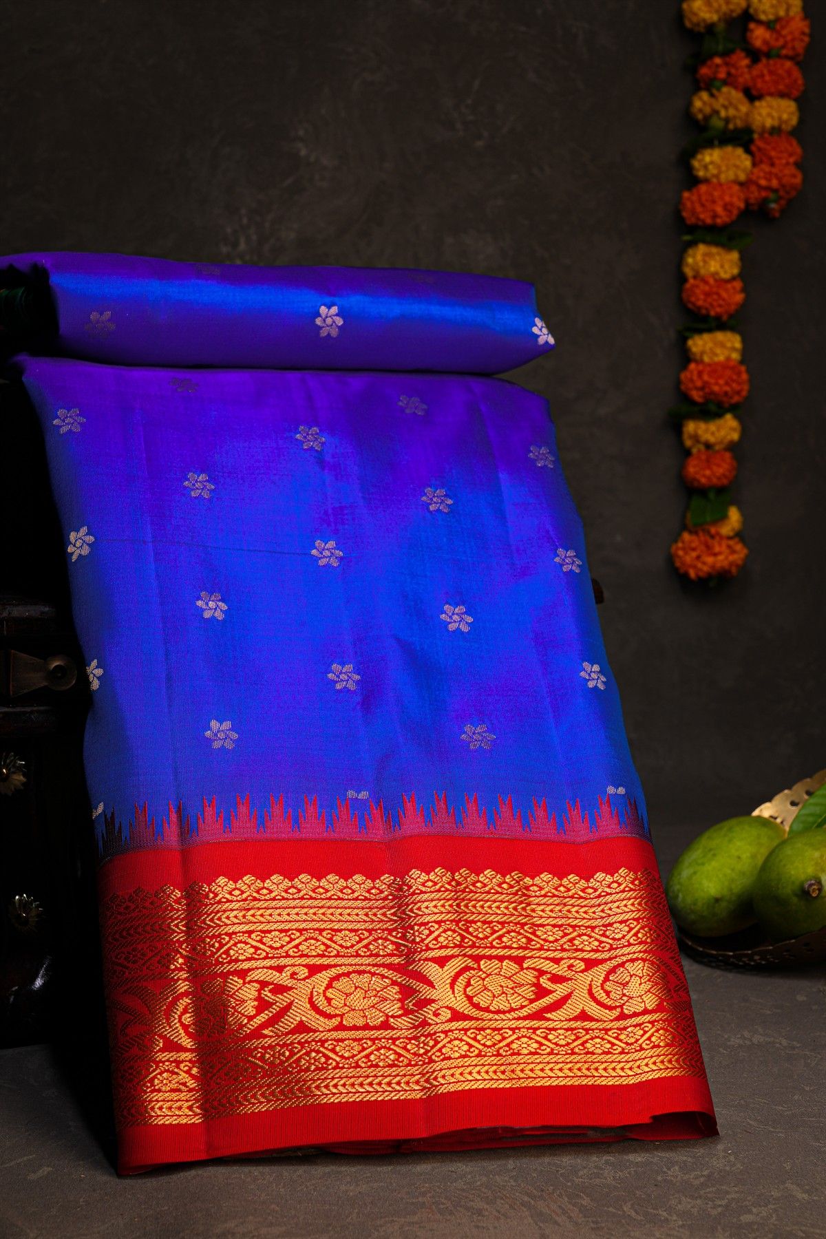 Gadwal Silk Blue Saree