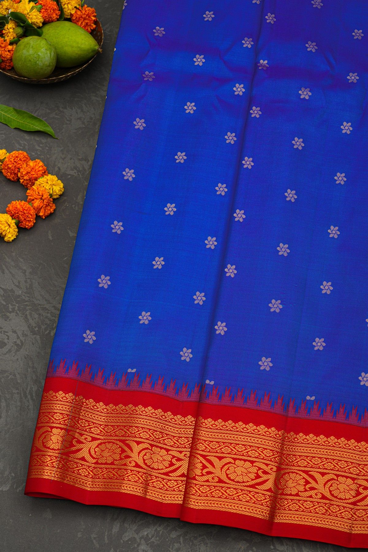 Gadwal Silk Blue Saree