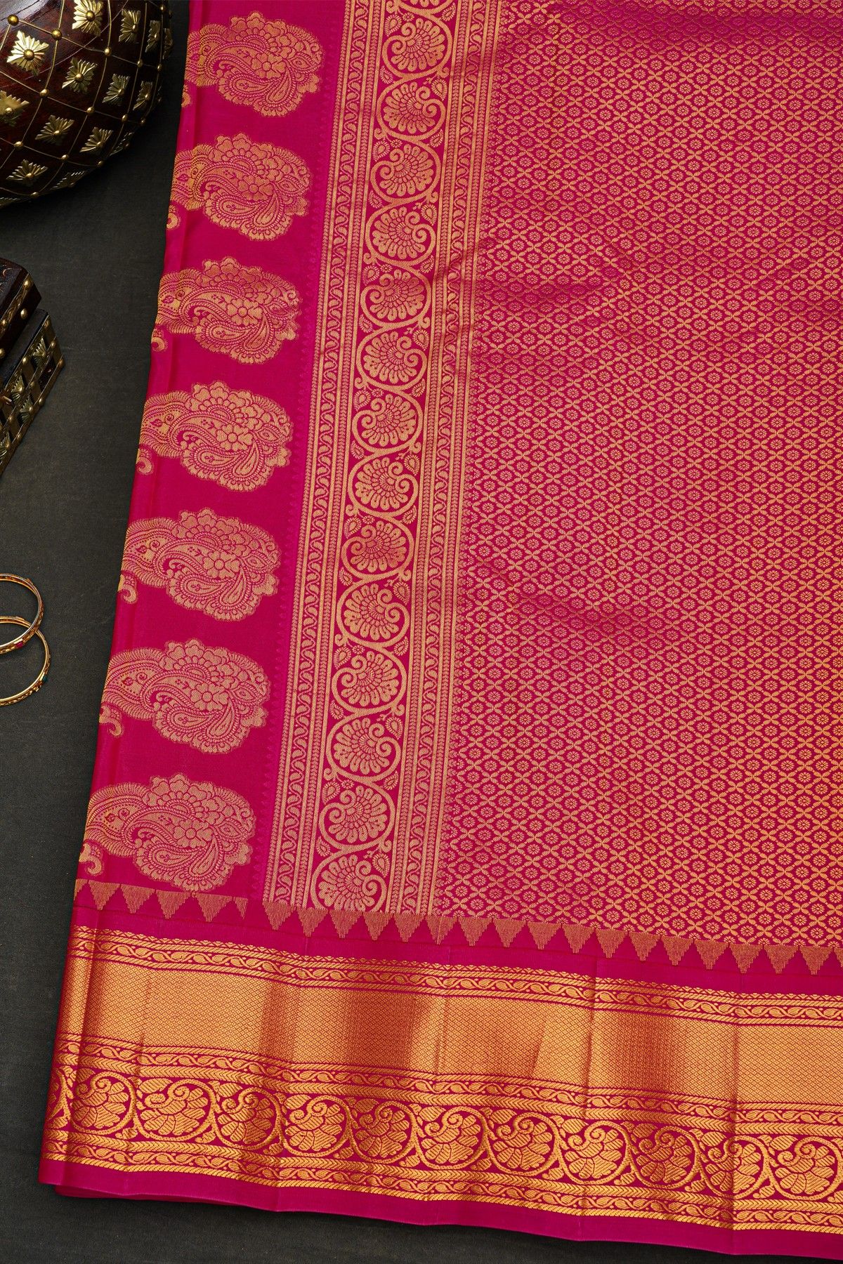 Gadwal Silk Black Saree