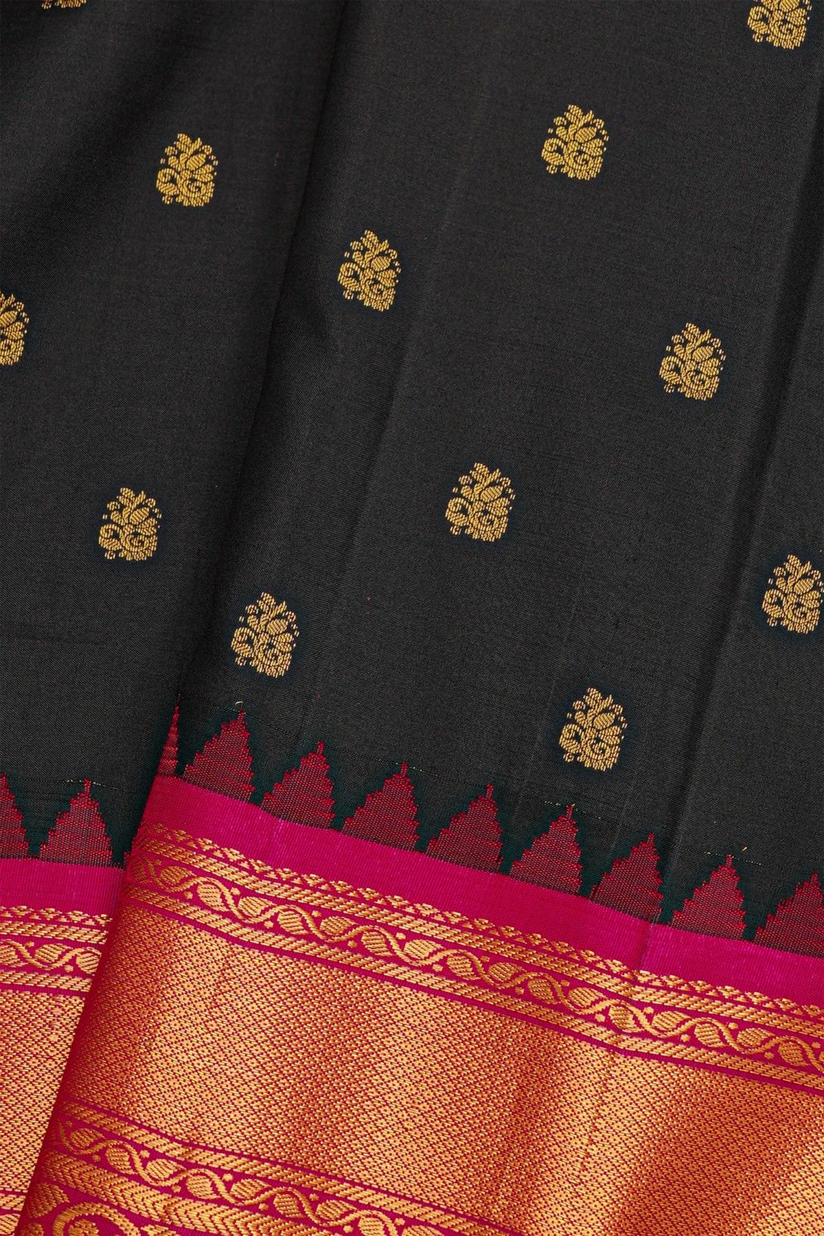 Gadwal Silk Black Saree