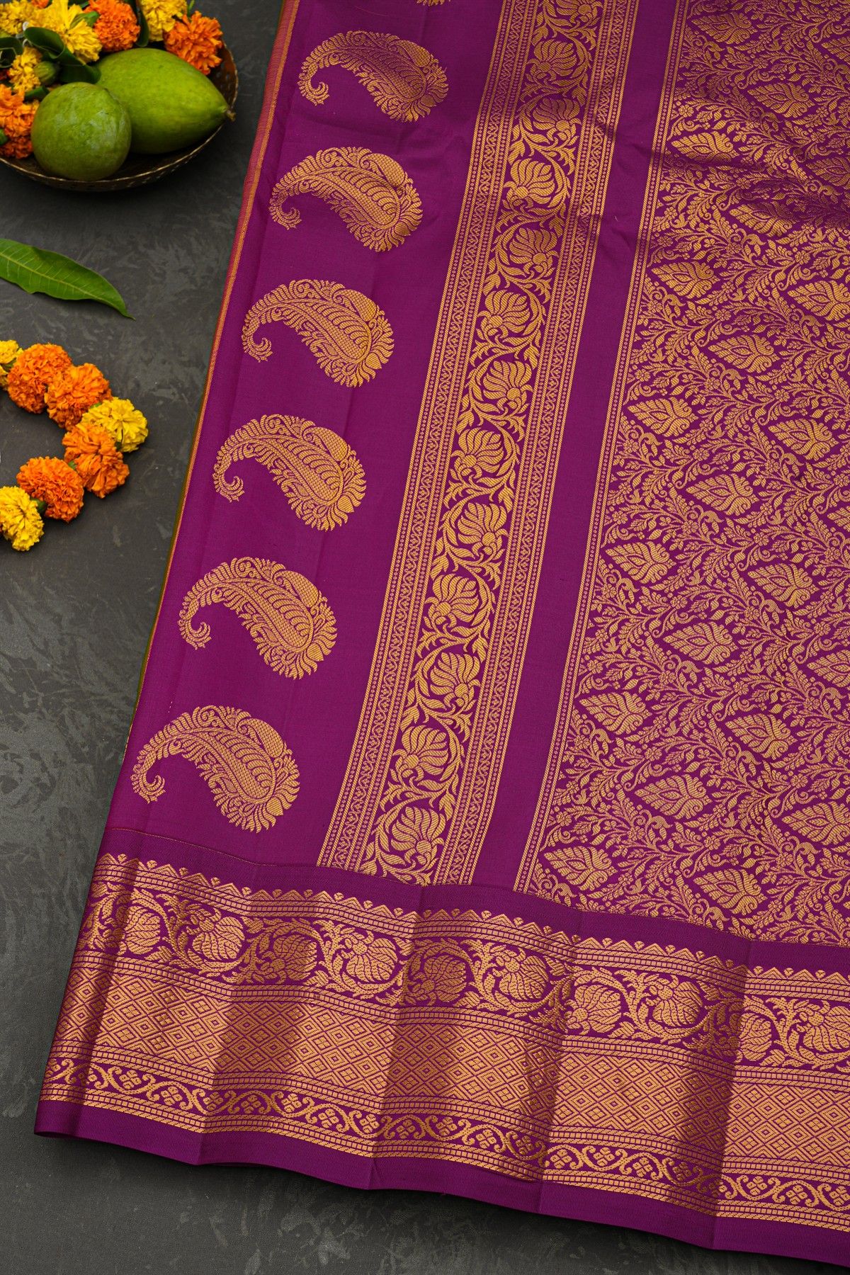Gadwal Silk Light Green Saree