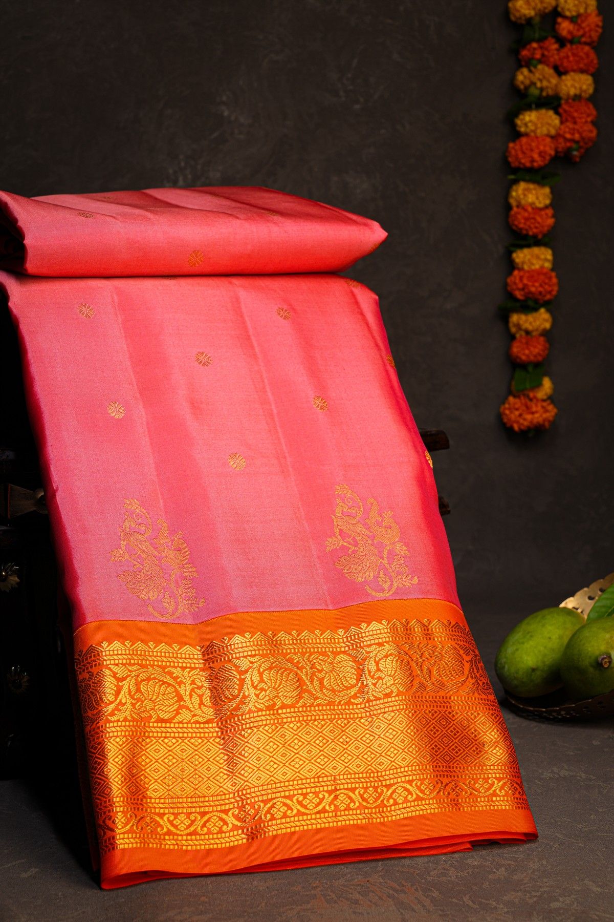 Gadwal Silk Pink Saree