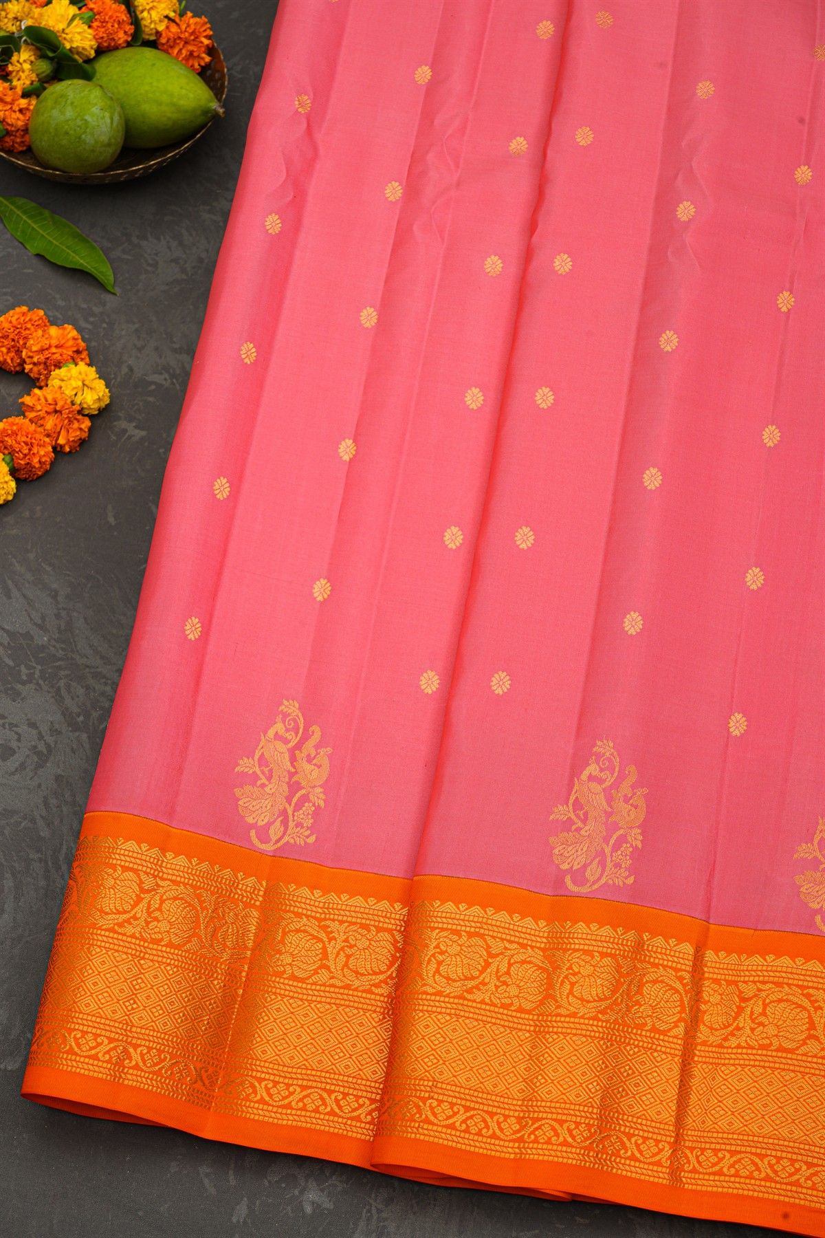 Gadwal Silk Pink Saree