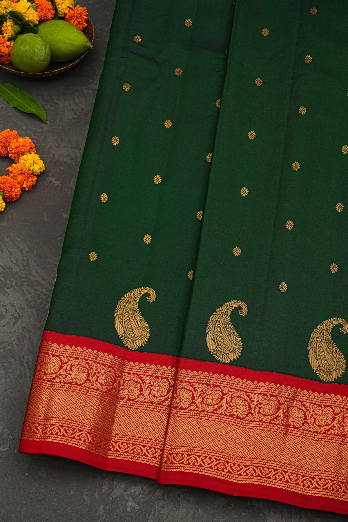 Gadwal Silk Green Saree