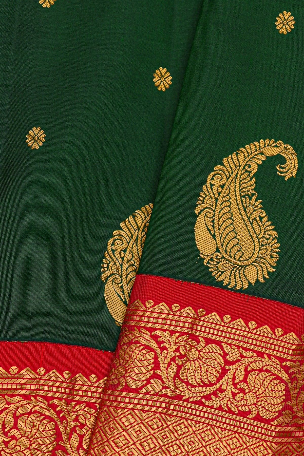 Gadwal Silk Green Saree