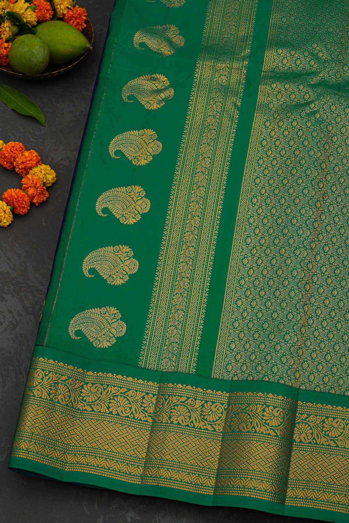 Gadwal Silk Royal Blue Saree