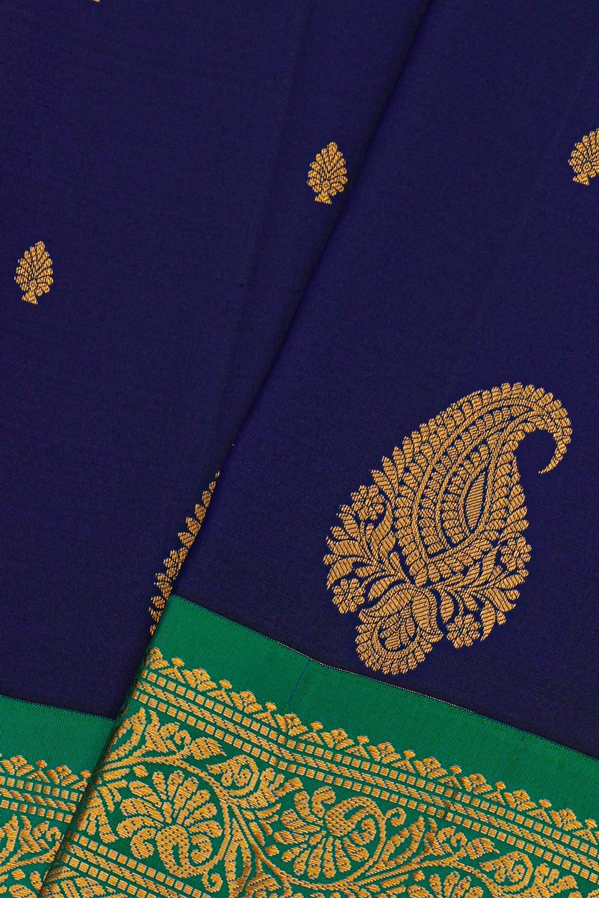 Gadwal Silk Royal Blue Saree