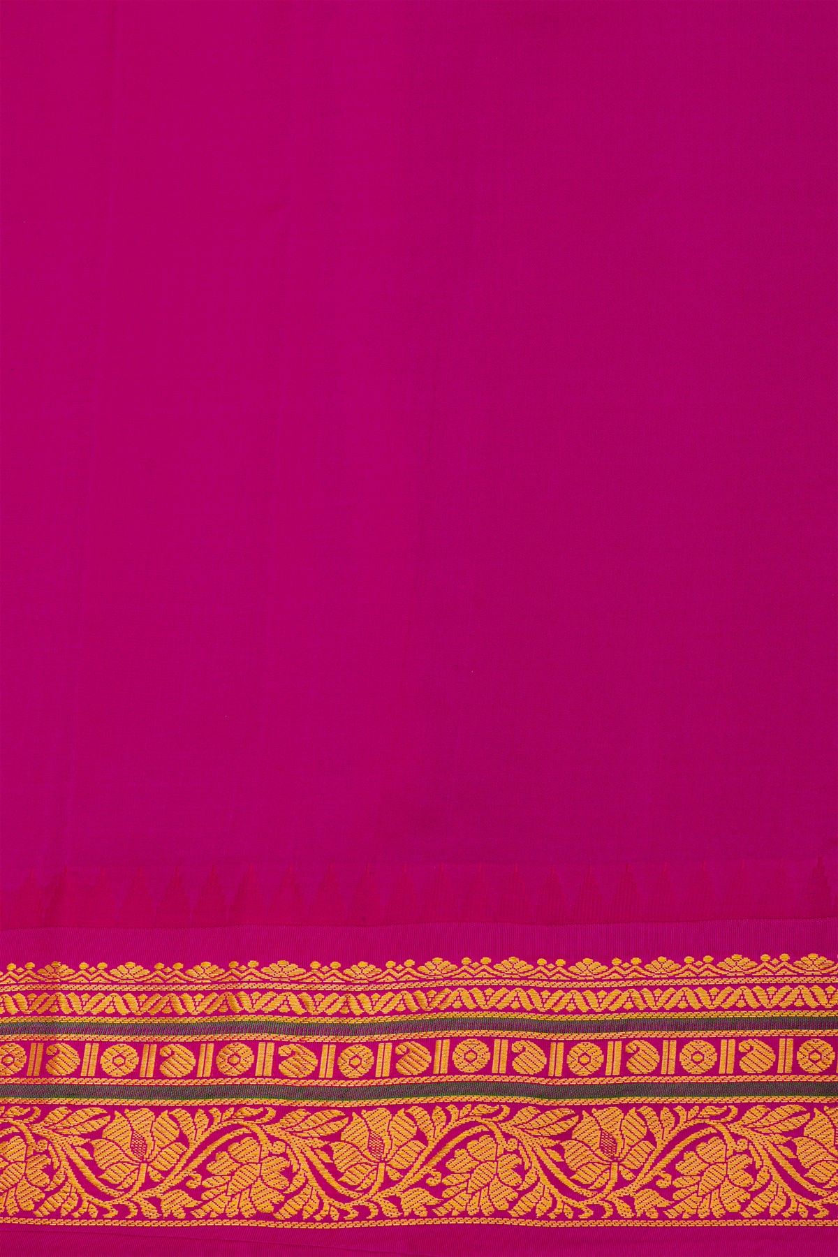 Gadwal Silk Parrot Green Saree