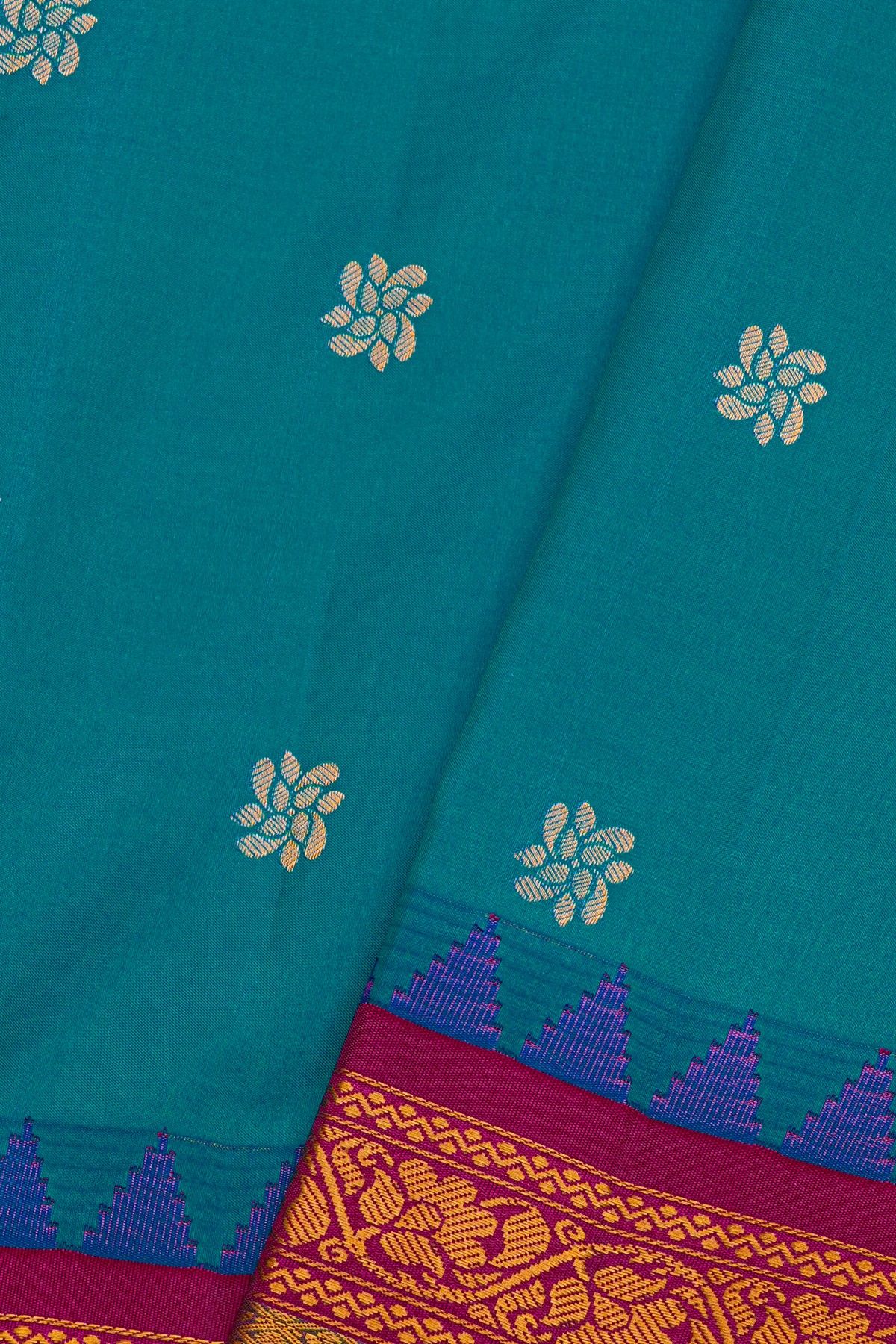 Gadwal Silk Blue Saree