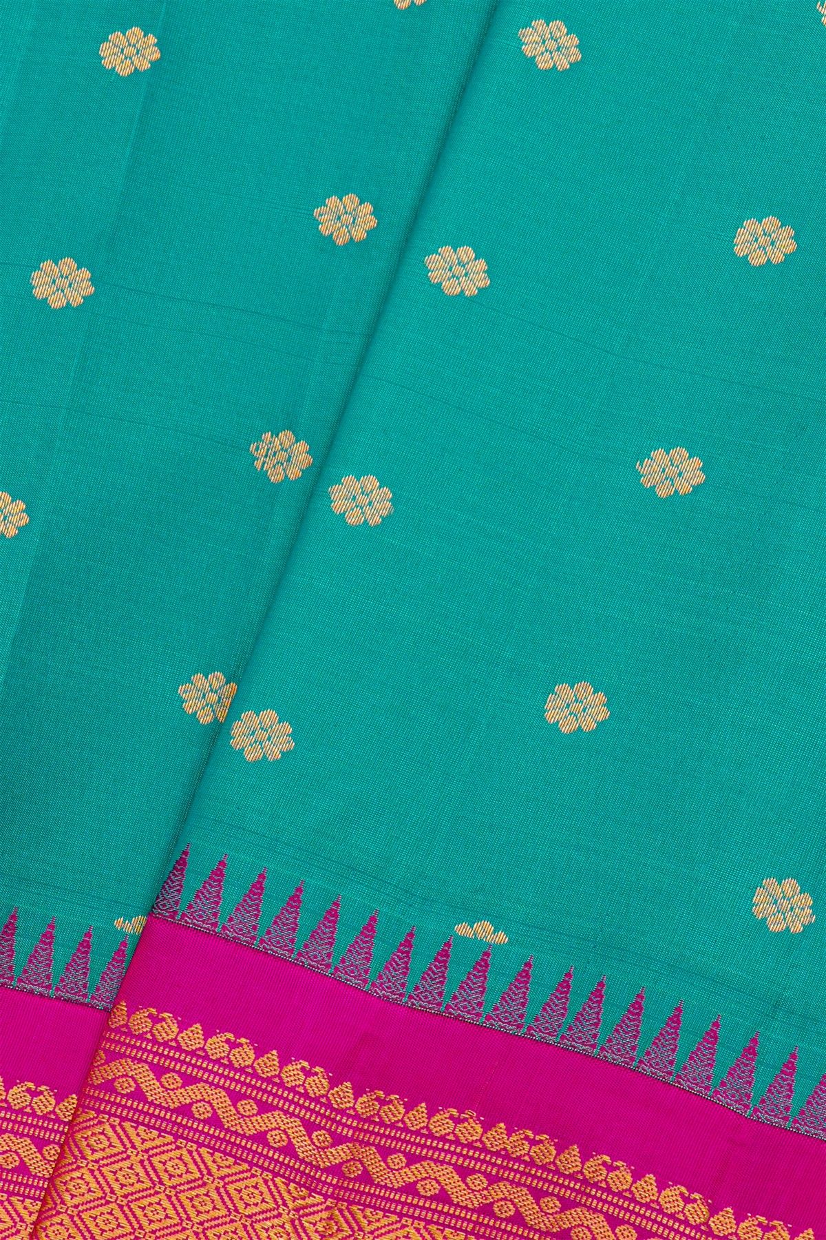Gadwal Silk Sea Blue Saree