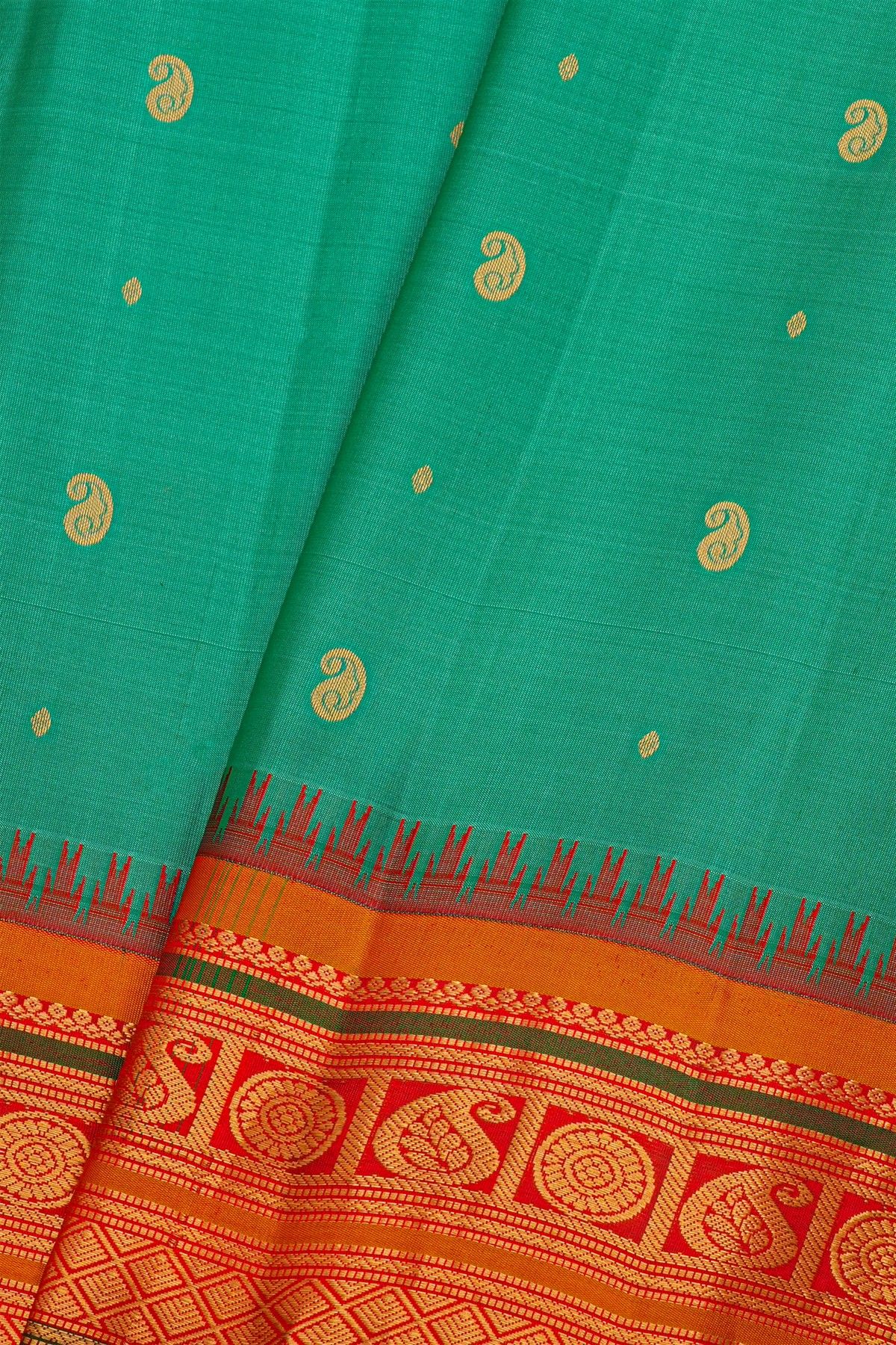 Gadwal Silk Sea Green Saree