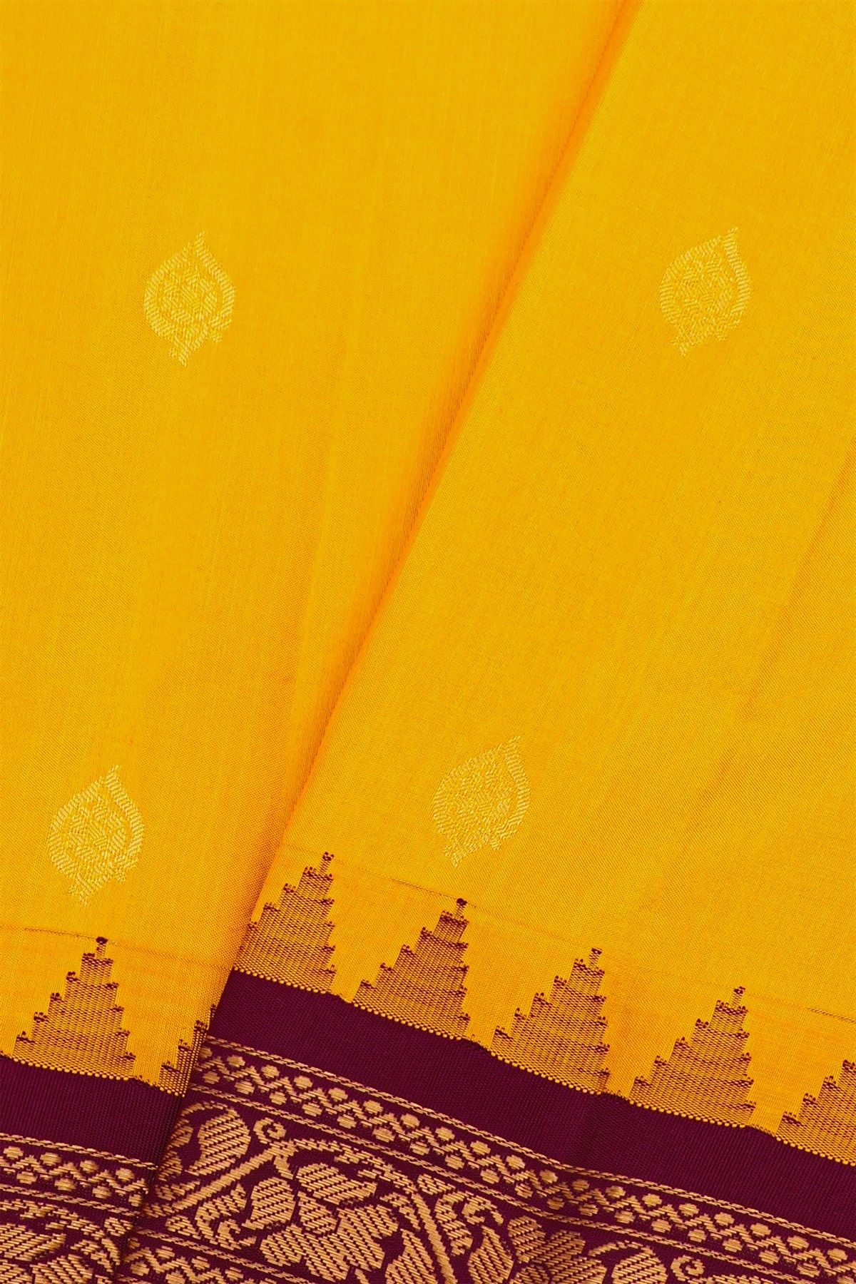 Gadwal Silk Mustard Saree