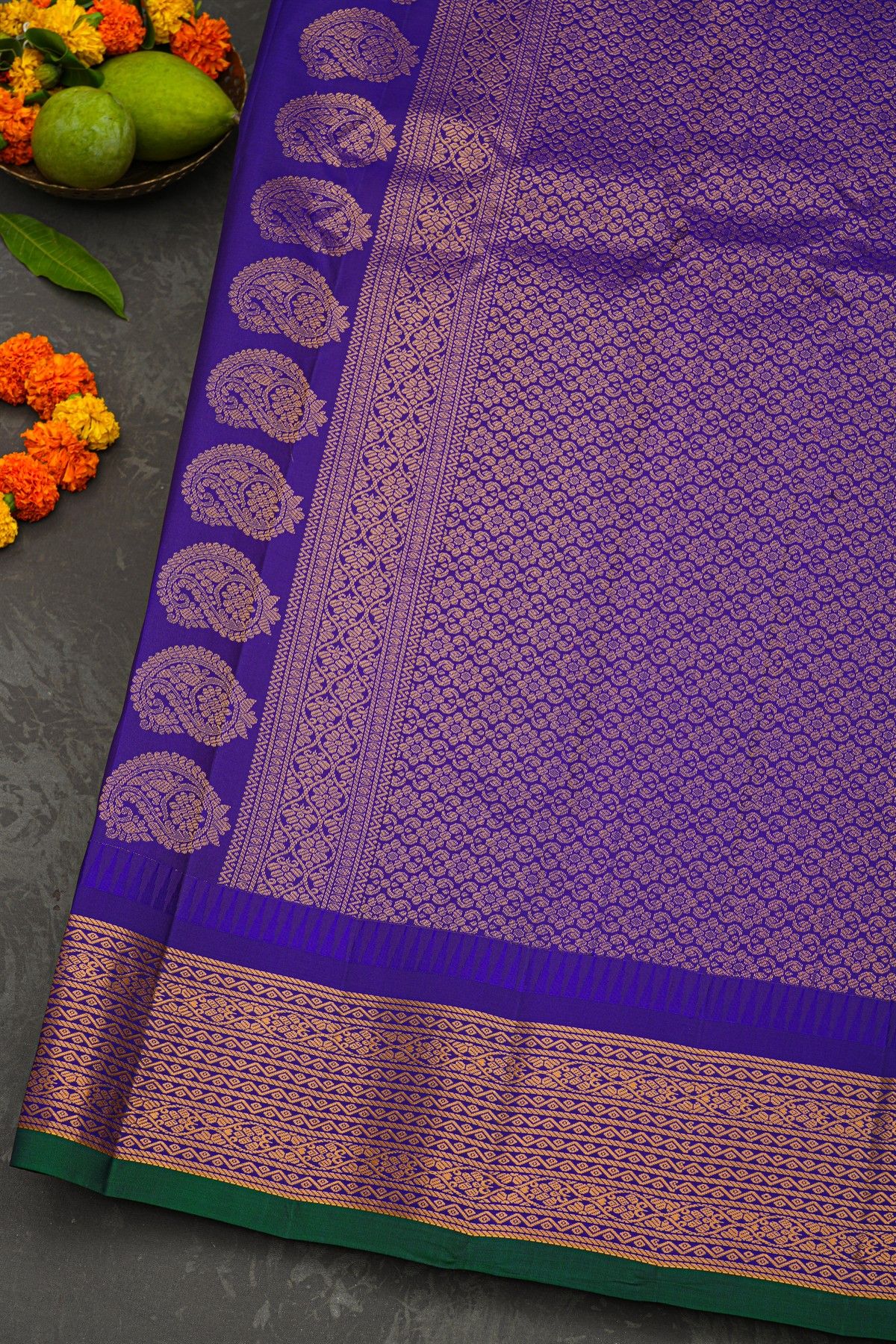 Gadwal Silk Peach Saree