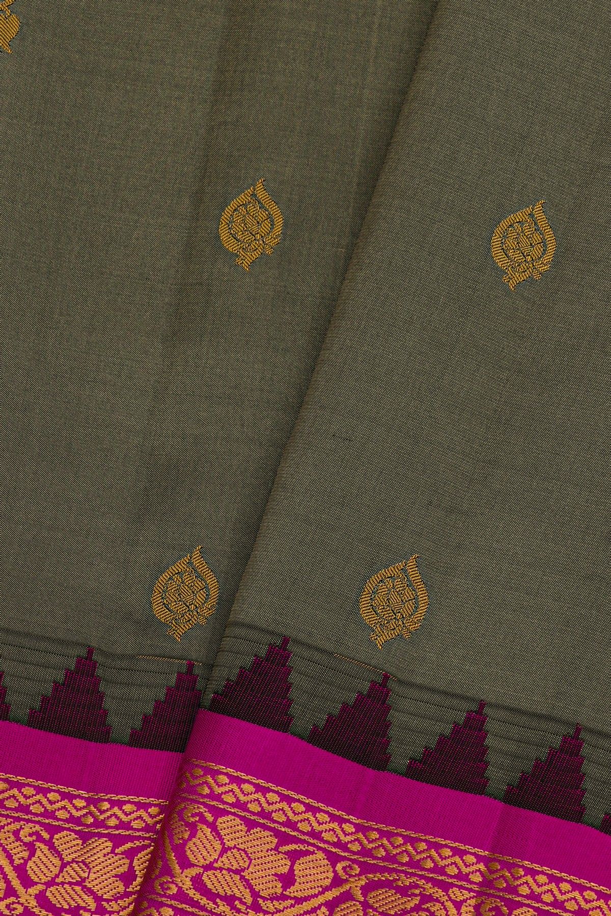 Gadwal Silk Grey Saree