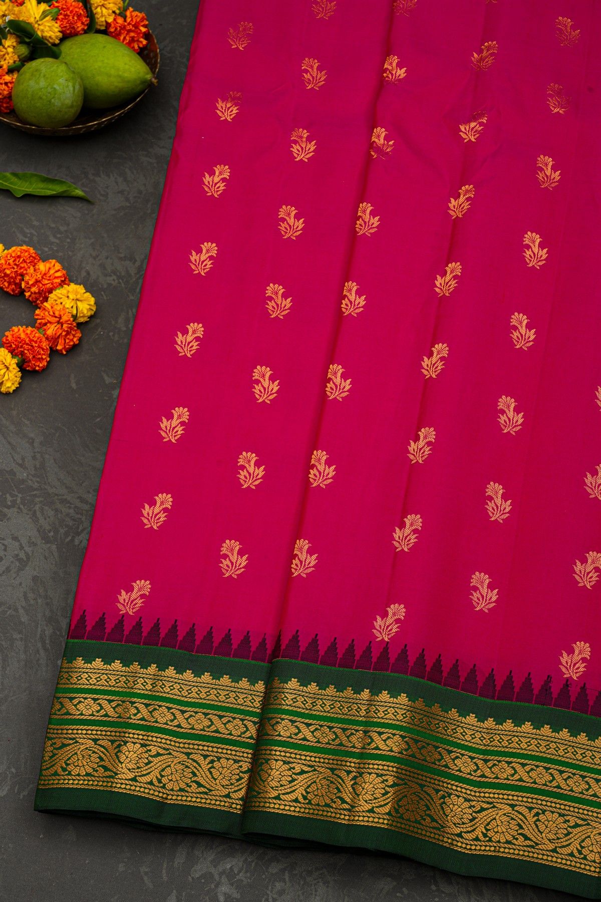 Gadwal Silk Pink Saree