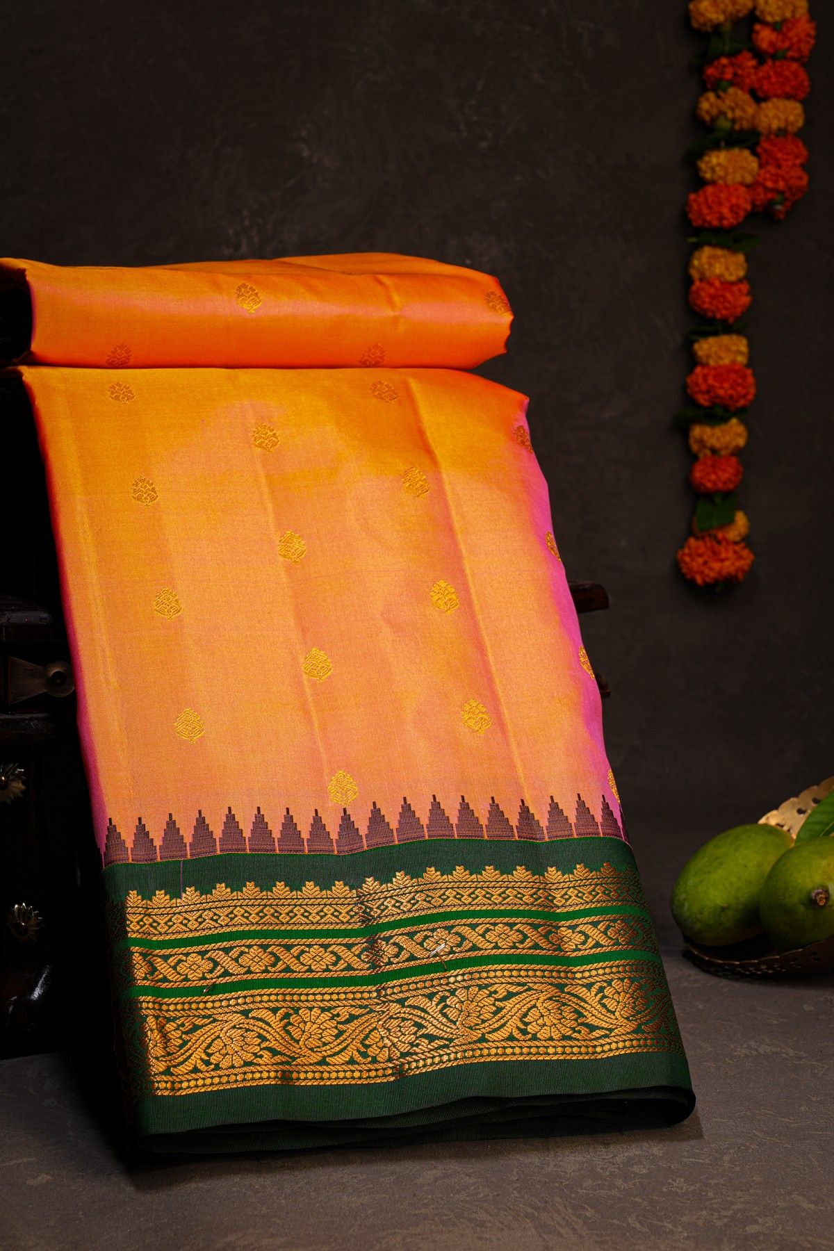 Gadwal Silk Dual Colour Saree