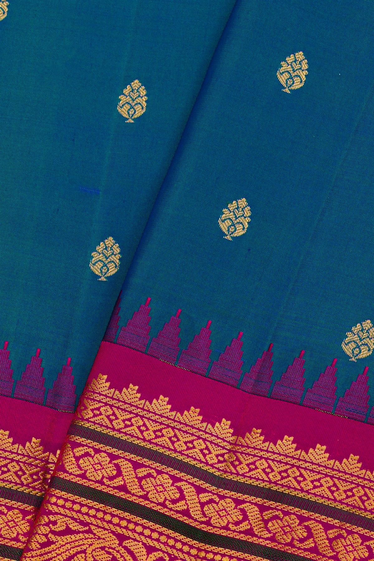 Gadwal Silk Blue Saree