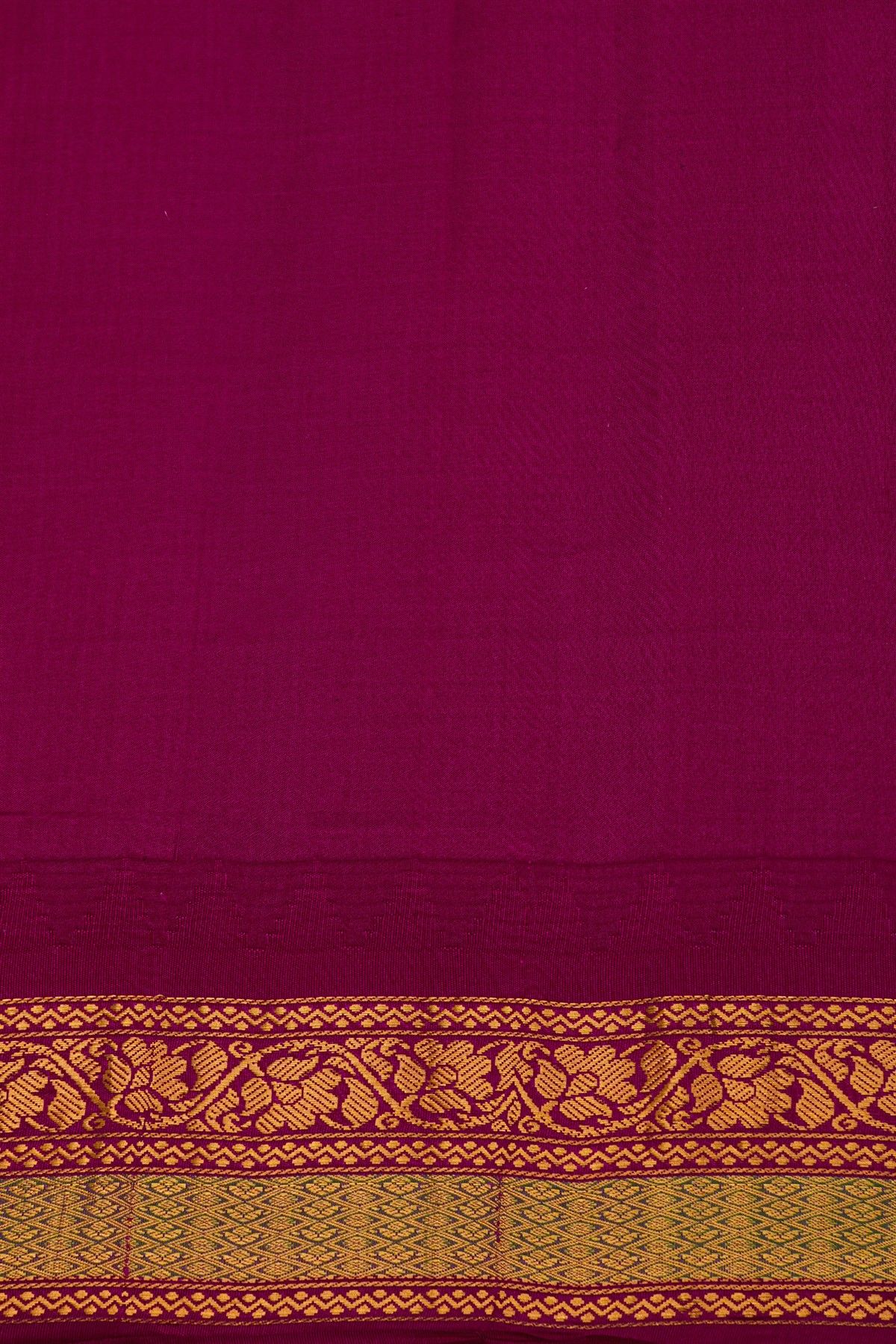 Gadwal Silk Parrot Green Saree