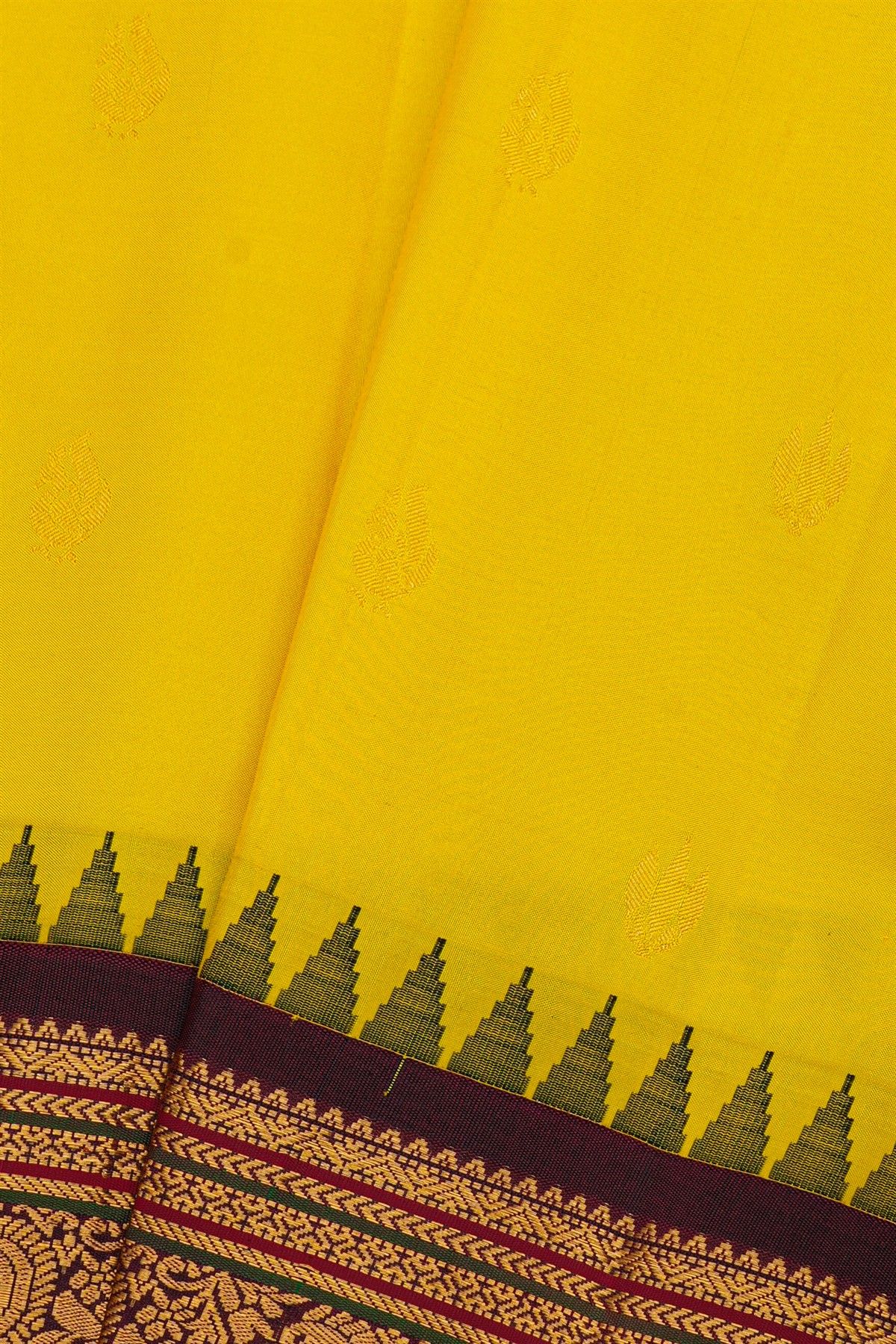 Gadwal Silk Yellow Saree