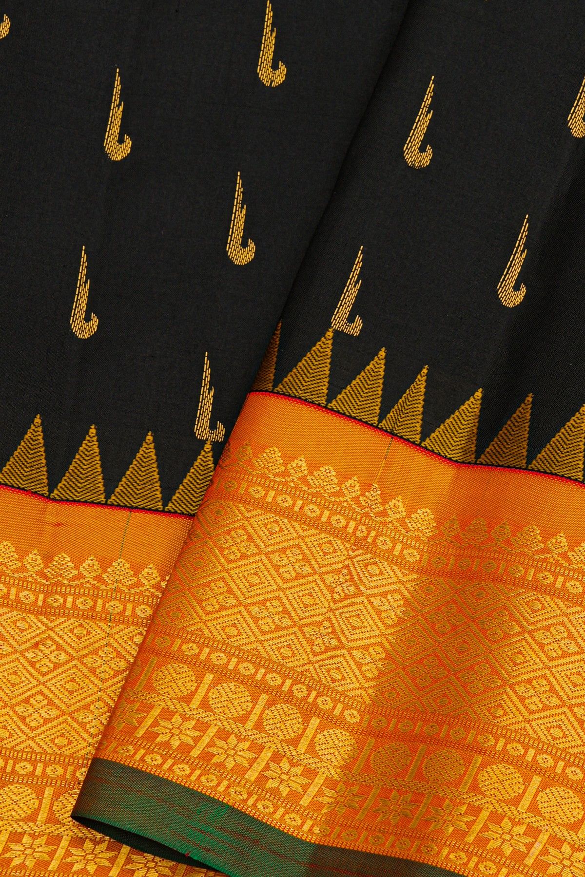 Gadwal Silk Black Saree