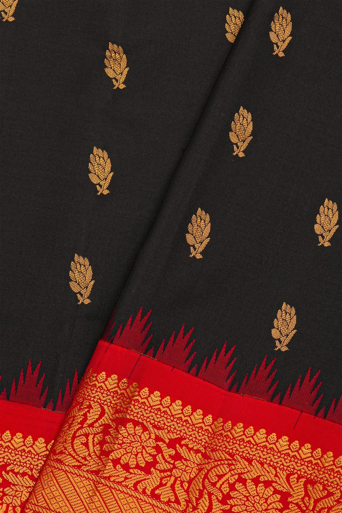 Gadwal Silk Black Saree
