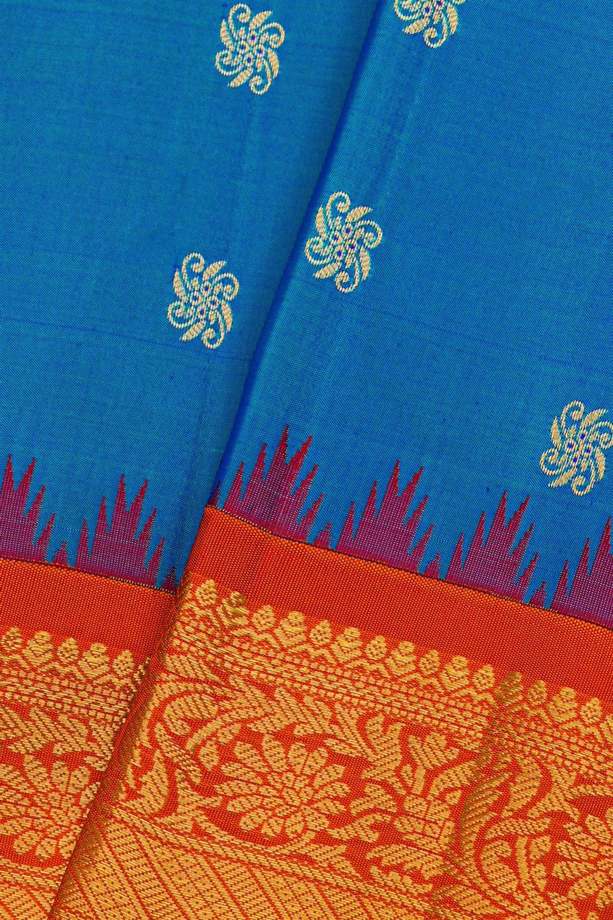 Gadwal Silk Blue Saree