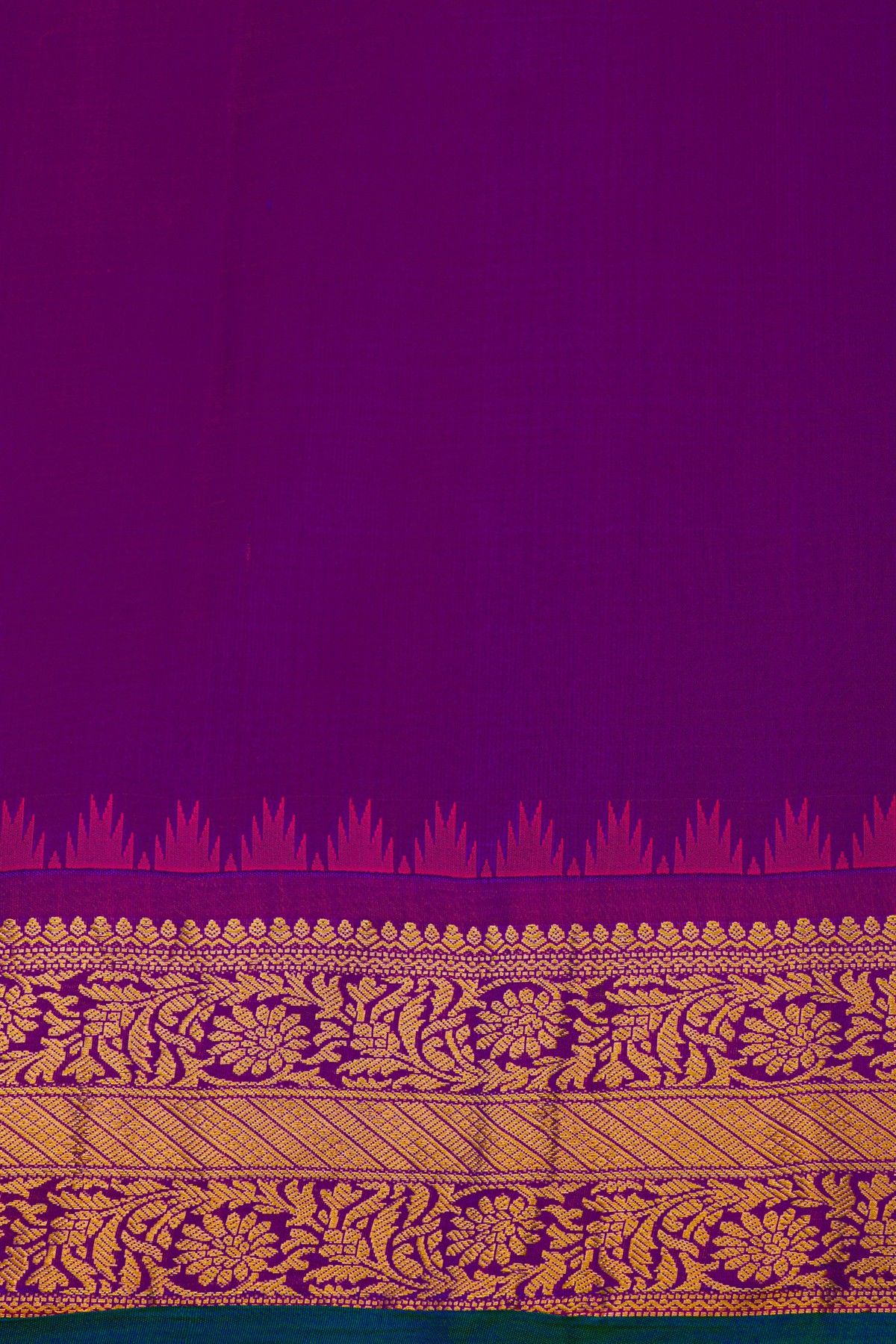 Gadwal Silk Mustard Yellow Saree