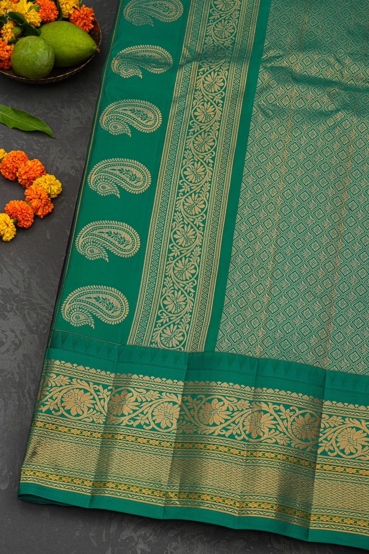 Gadwal Silk Dark Purple Saree