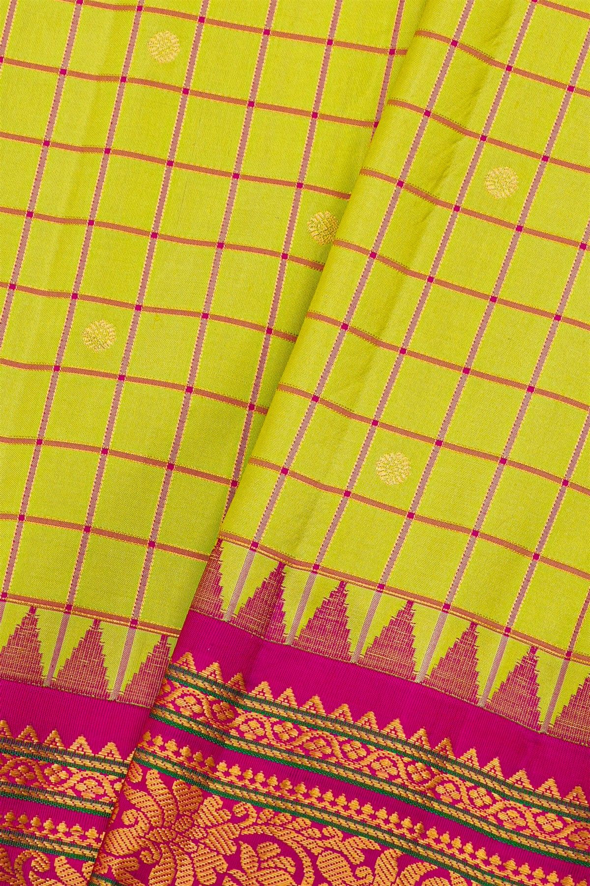 Gadwal Silk Light Green Saree