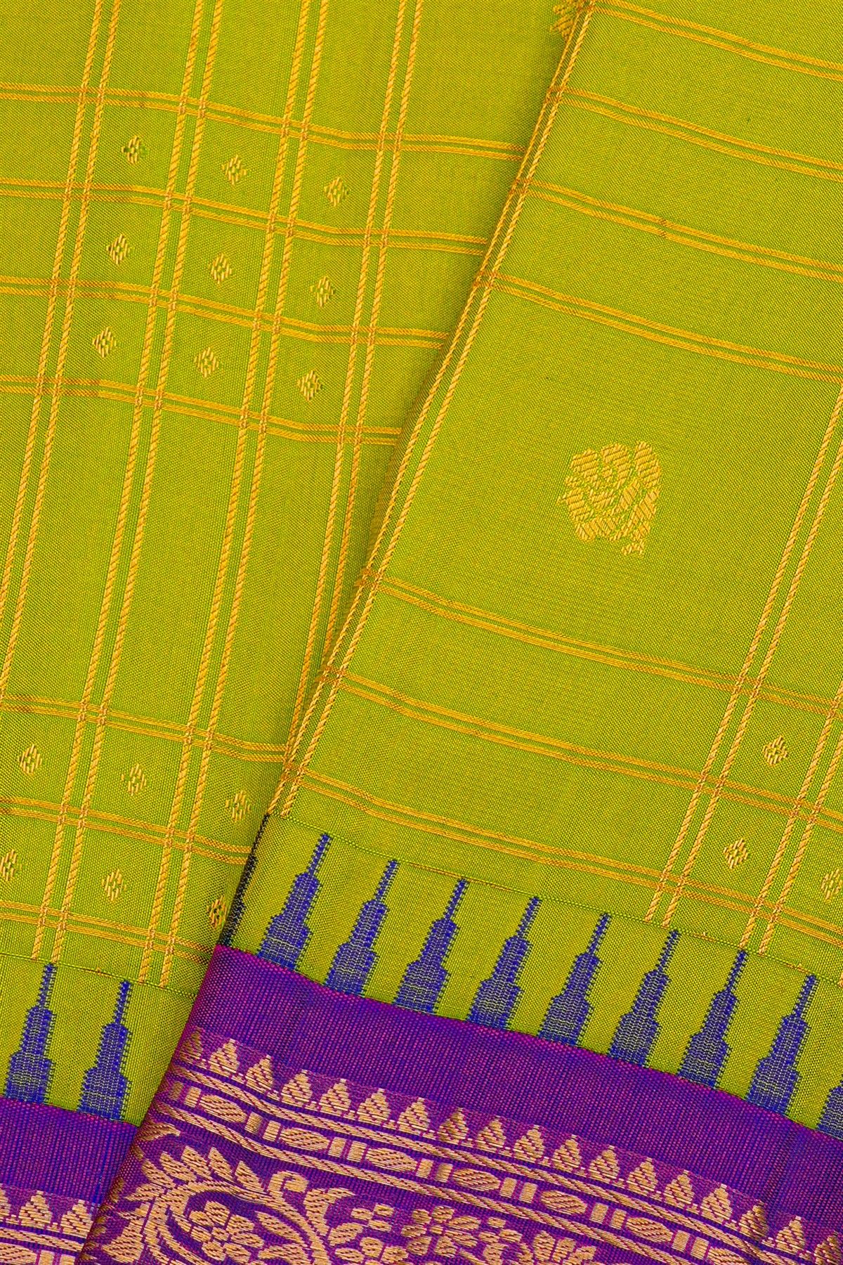 Gadwal Silk Light Green Saree