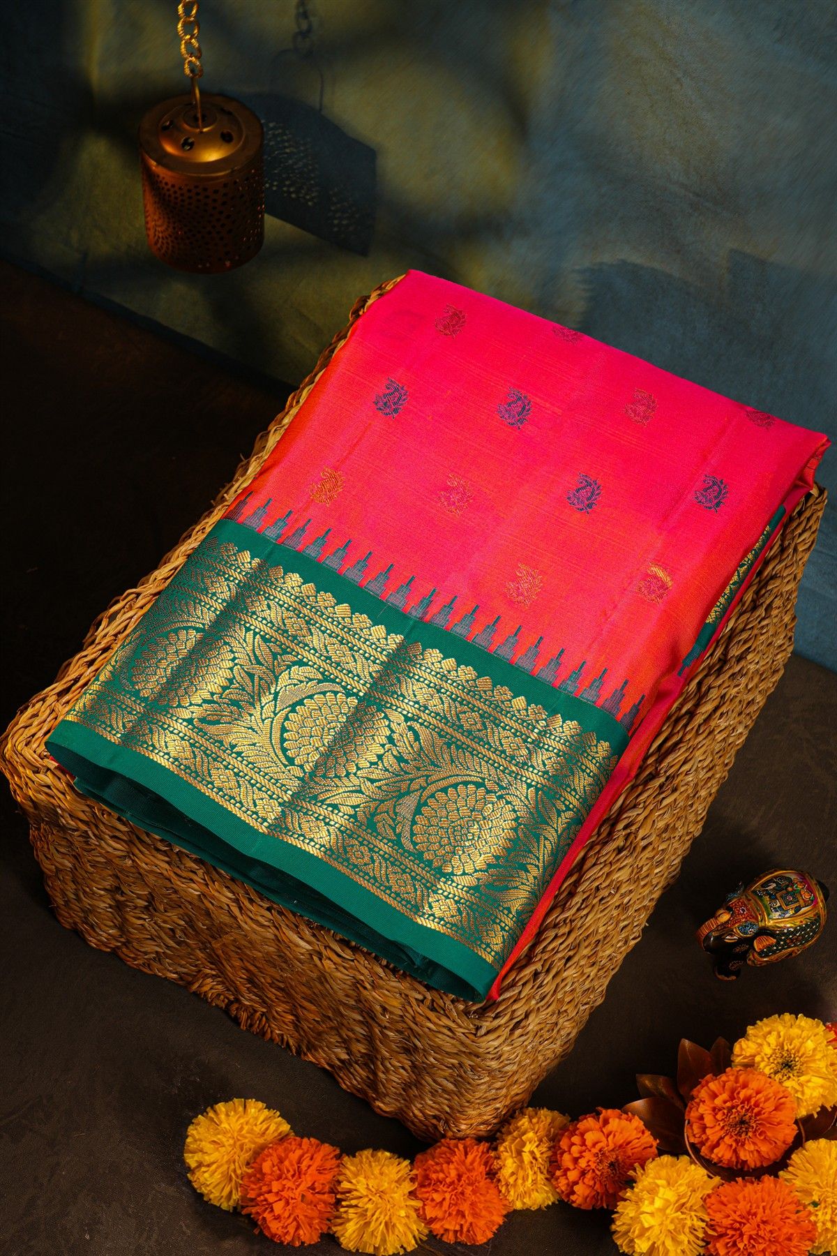 Gadwal Silk Pink Saree
